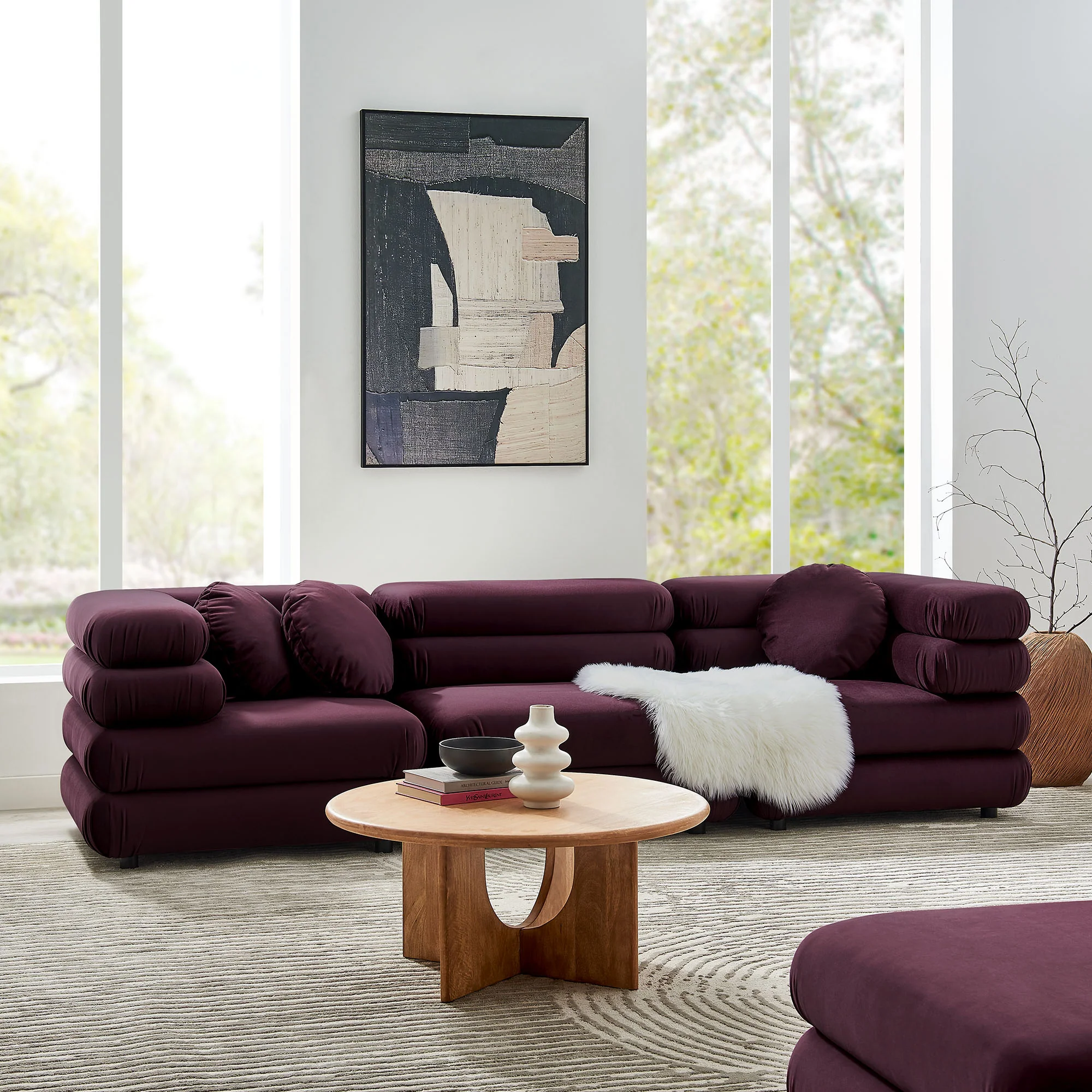 Jubilee 3-Piece Modular Performance Velvet Sectional Sofa by Modway - Image 11
