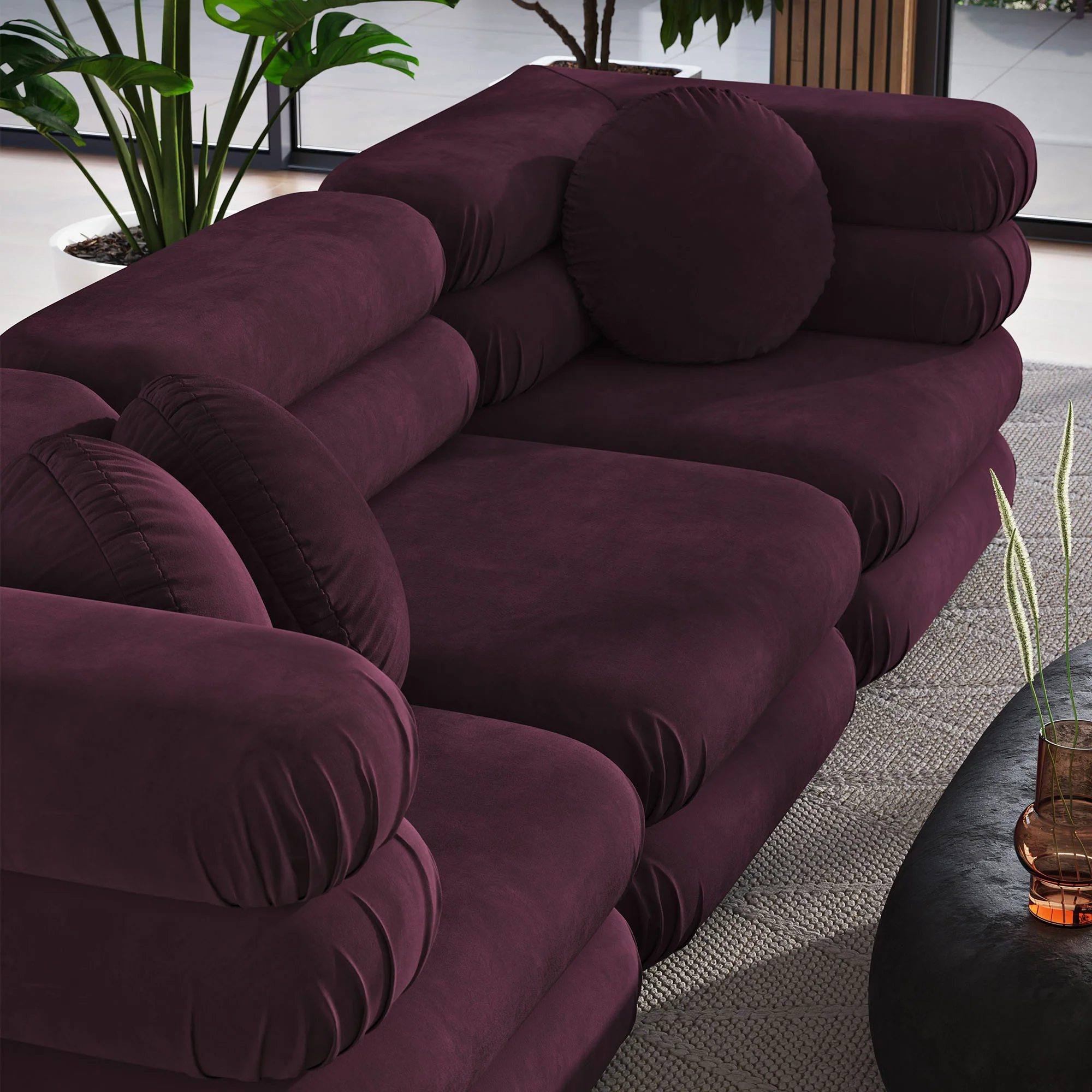 Jubilee 3-Piece Modular Performance Velvet Sectional Sofa by Modway - Image 12