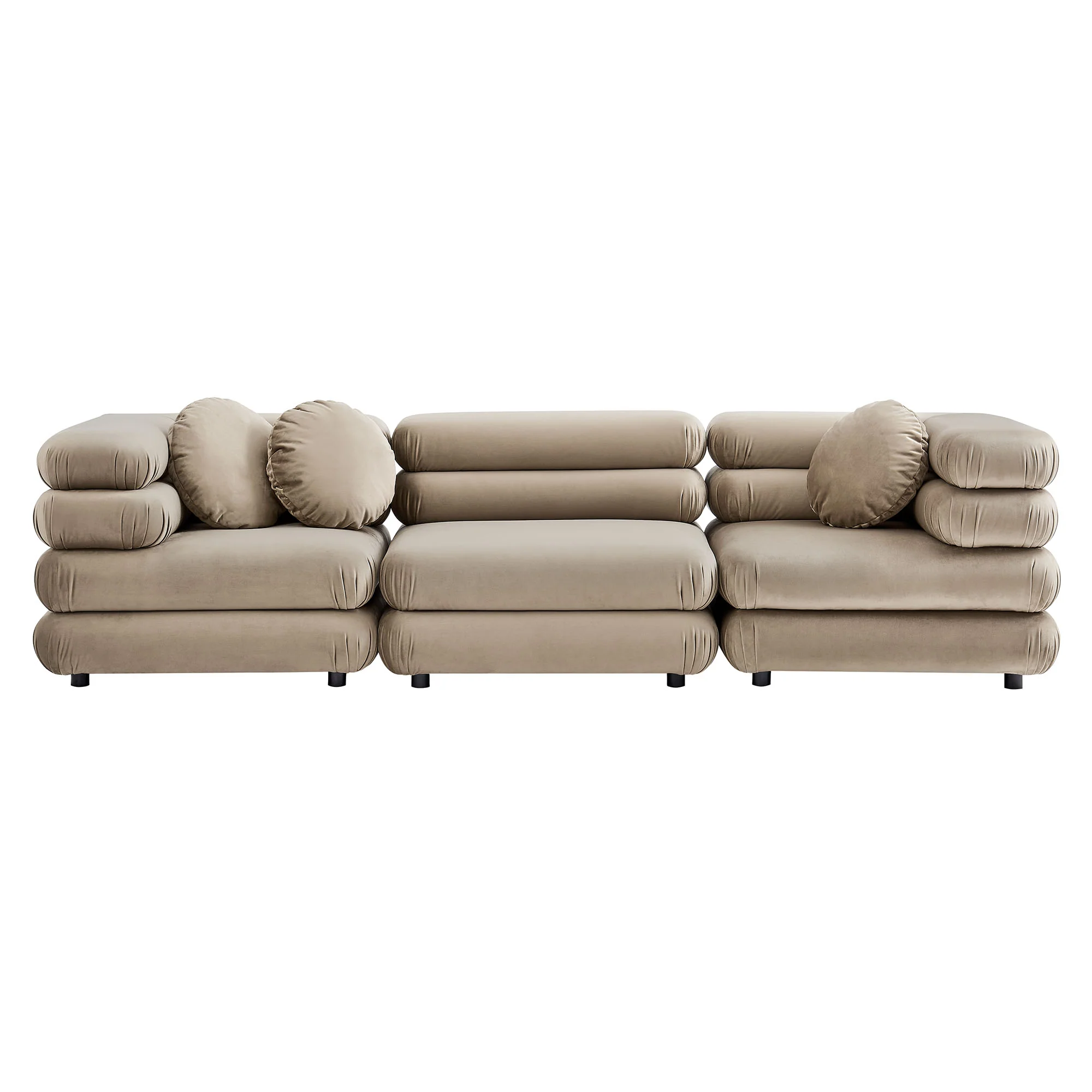 Jubilee 3-Piece Modular Performance Velvet Sectional Sofa by Modway - Image 16