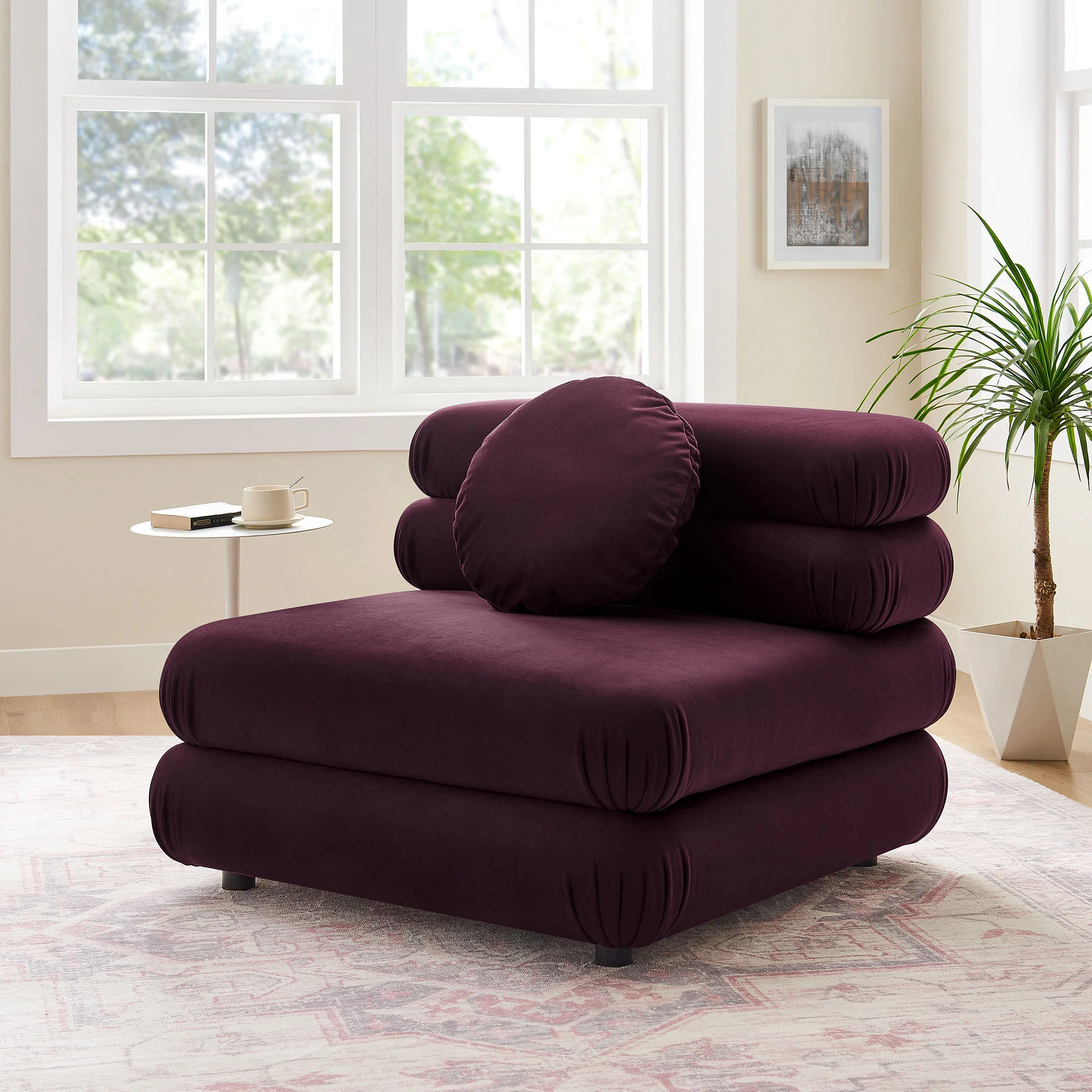 Jubilee Modular Performance Velvet Armless Chair by Modway - Image 18