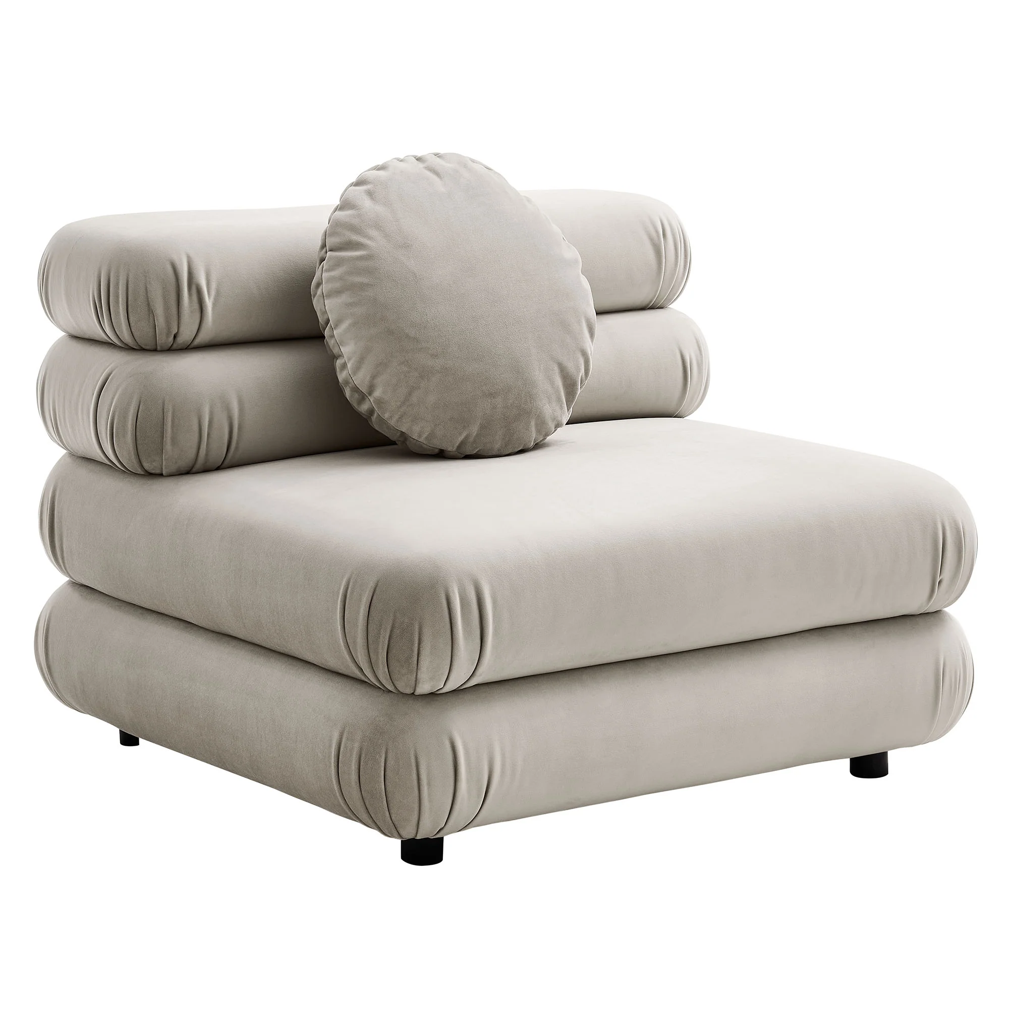 Jubilee Modular Performance Velvet Armless Chair by Modway - Image 2