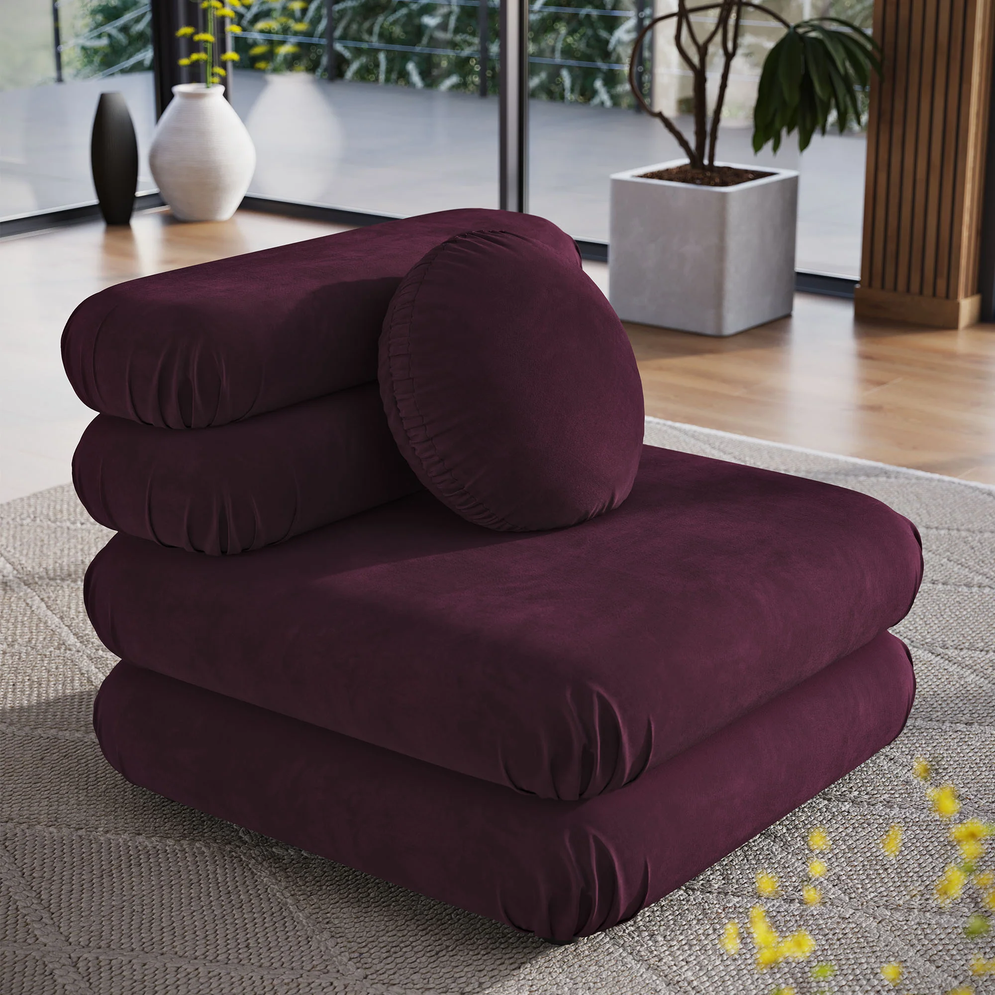 Jubilee Modular Performance Velvet Armless Chair by Modway - Image 20