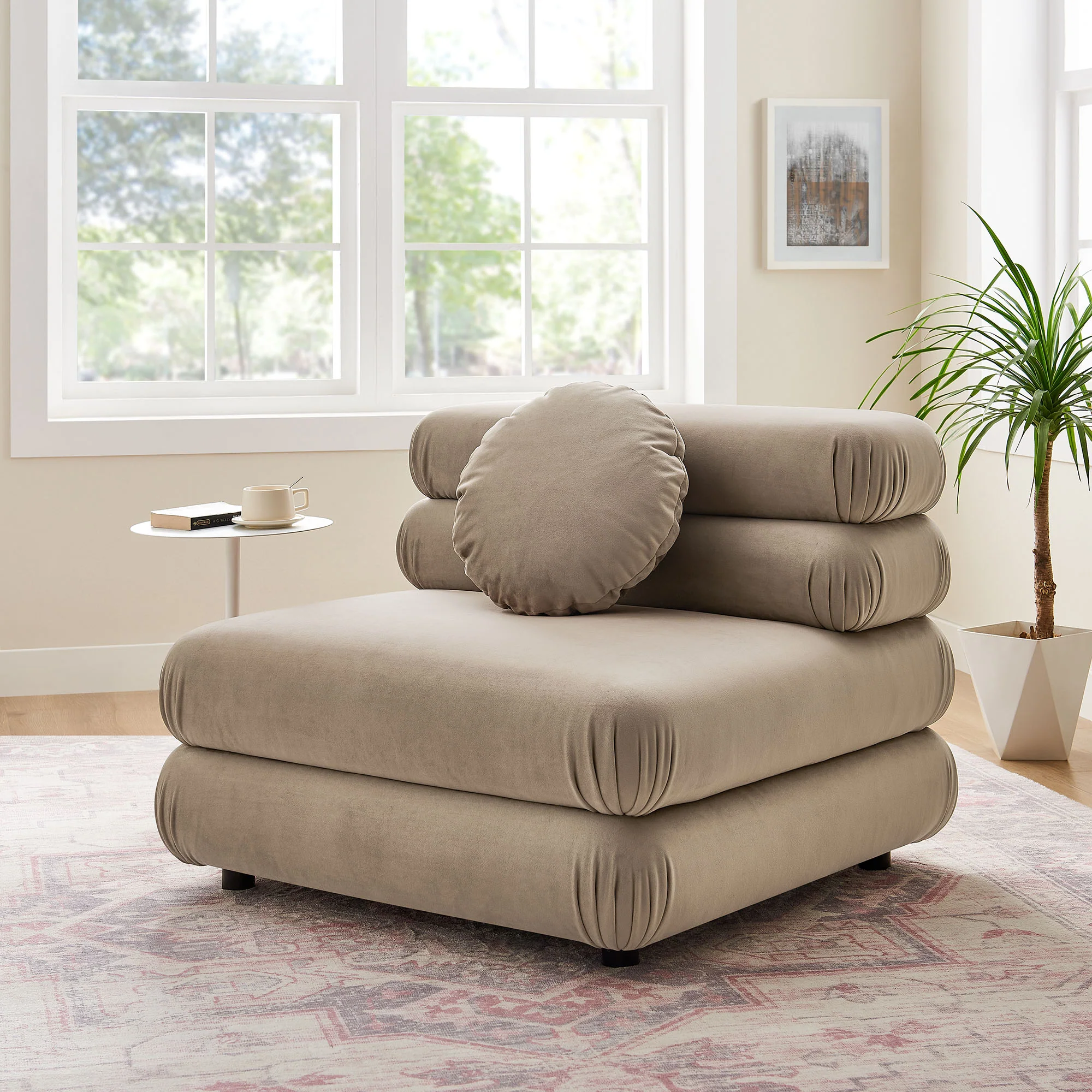 Jubilee Modular Performance Velvet Armless Chair by Modway - Image 29