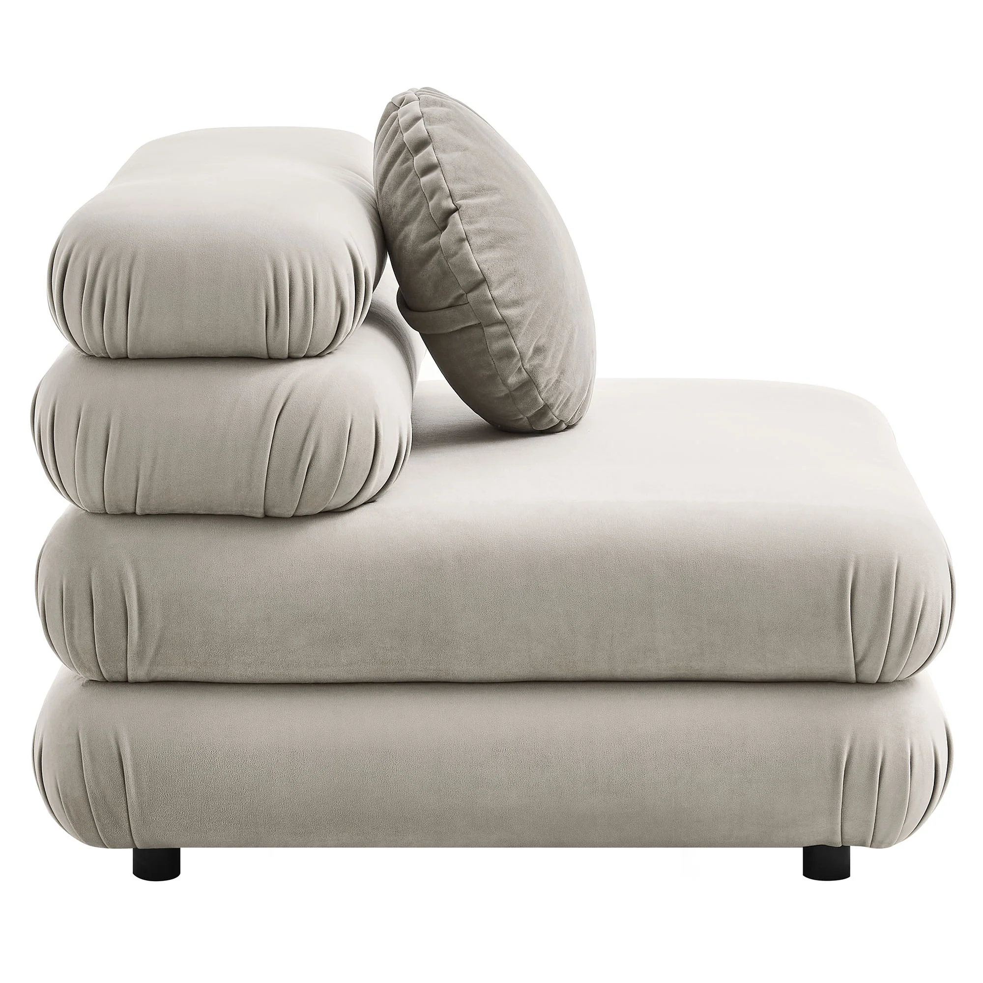 Jubilee Modular Performance Velvet Armless Chair by Modway - Image 3