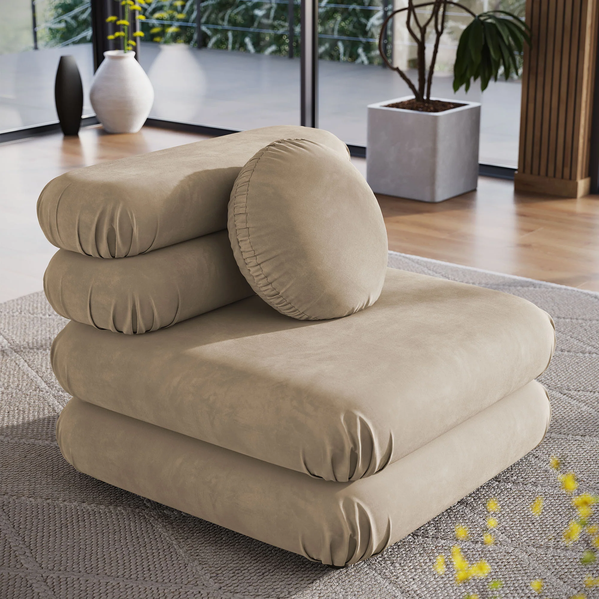 Jubilee Modular Performance Velvet Armless Chair by Modway - Image 31