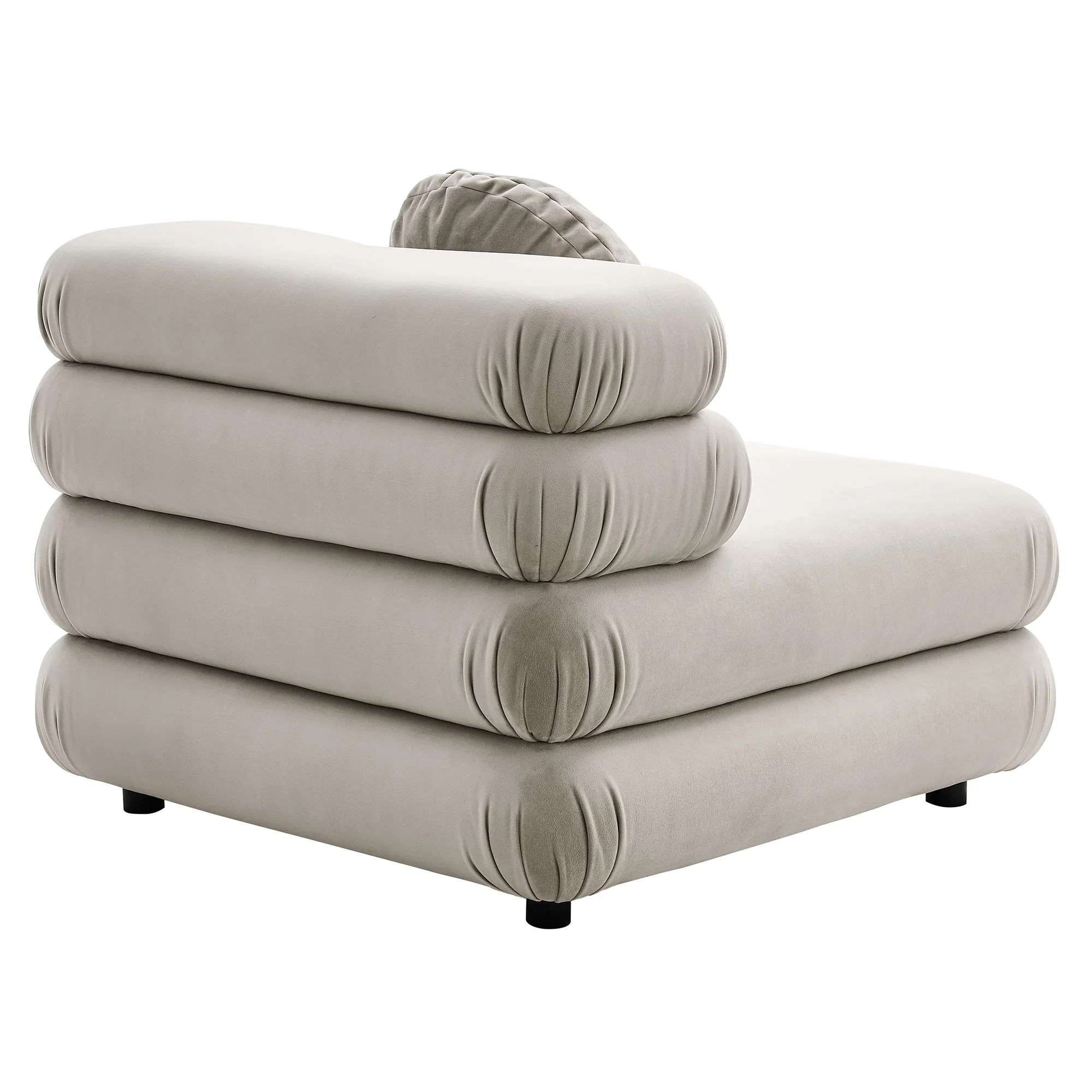 Jubilee Modular Performance Velvet Armless Chair by Modway - Image 4