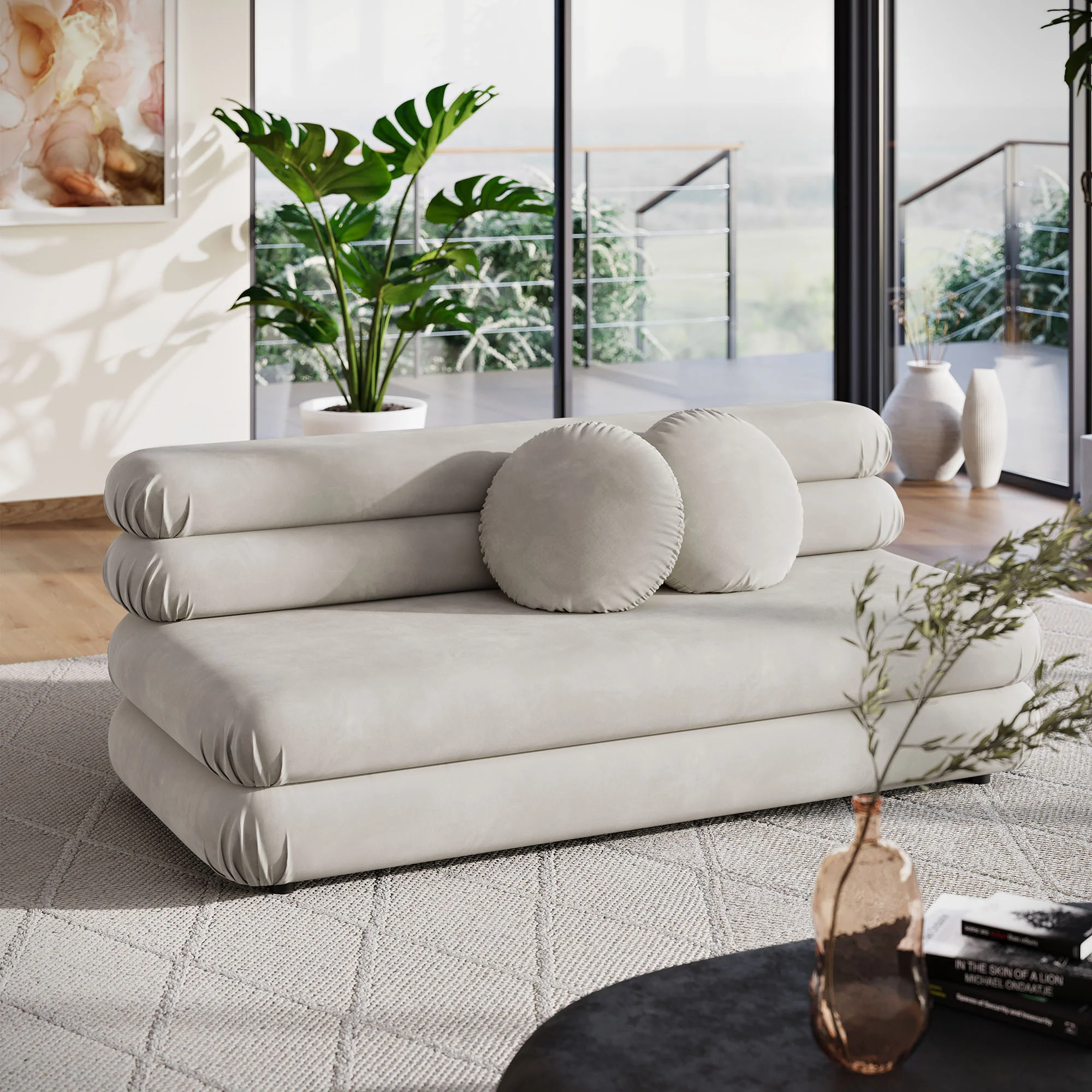 Jubilee Modular Performance Velvet Armless Loveseat by Modway - Image 10