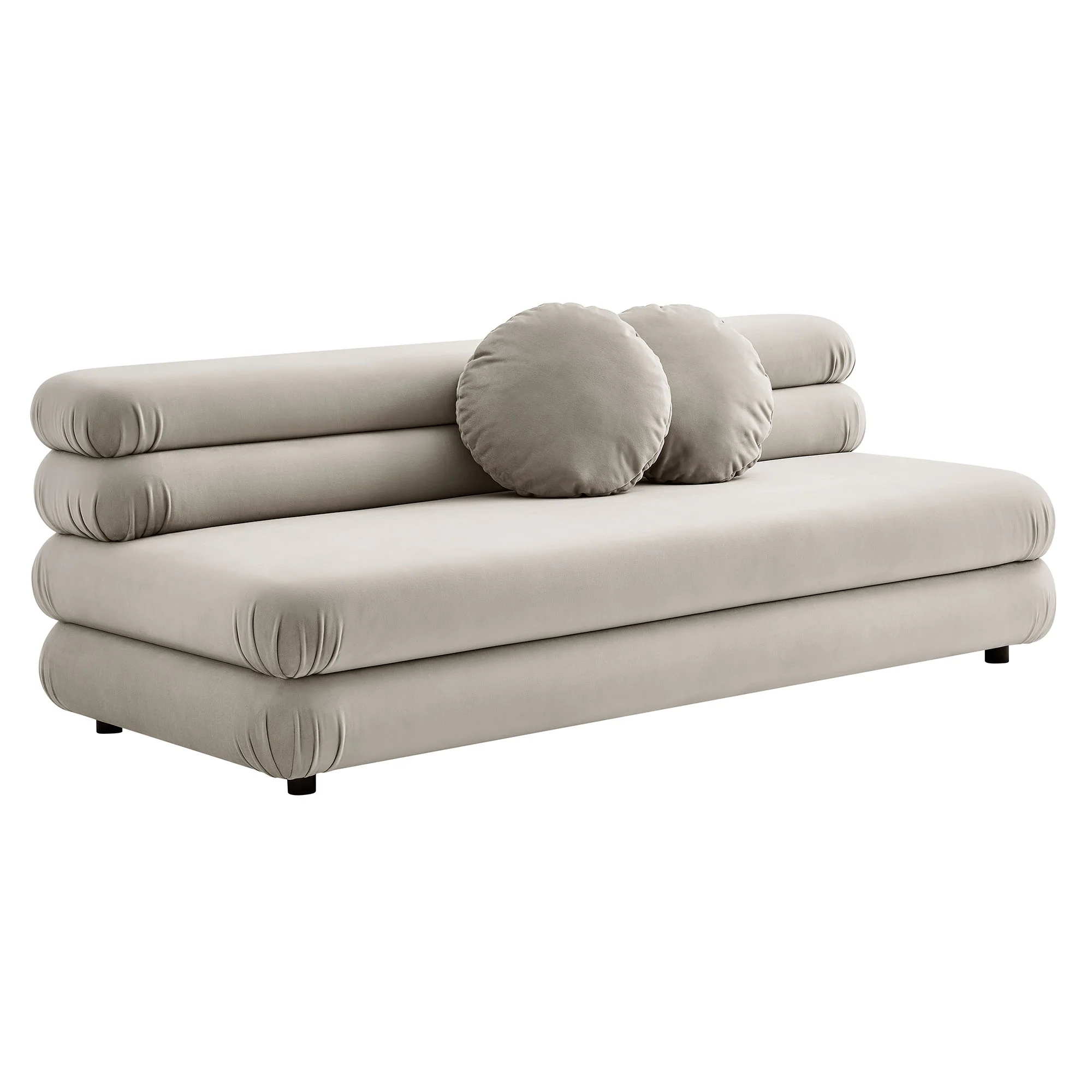 Jubilee Modular Performance Velvet Armless Loveseat by Modway - Image 2