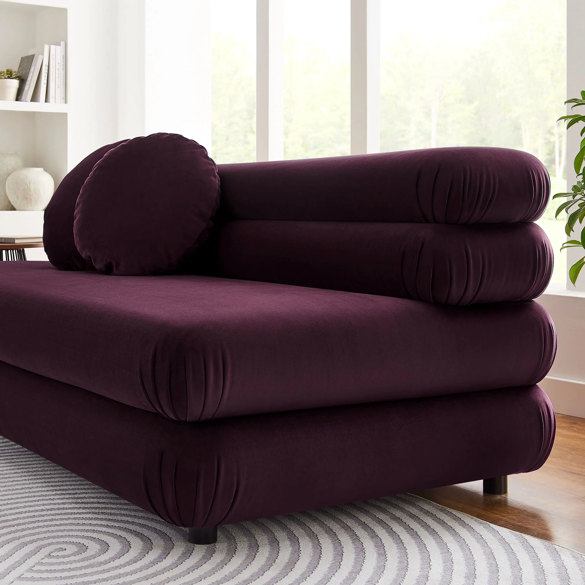 Jubilee Modular Performance Velvet Armless Loveseat by Modway - Image 20