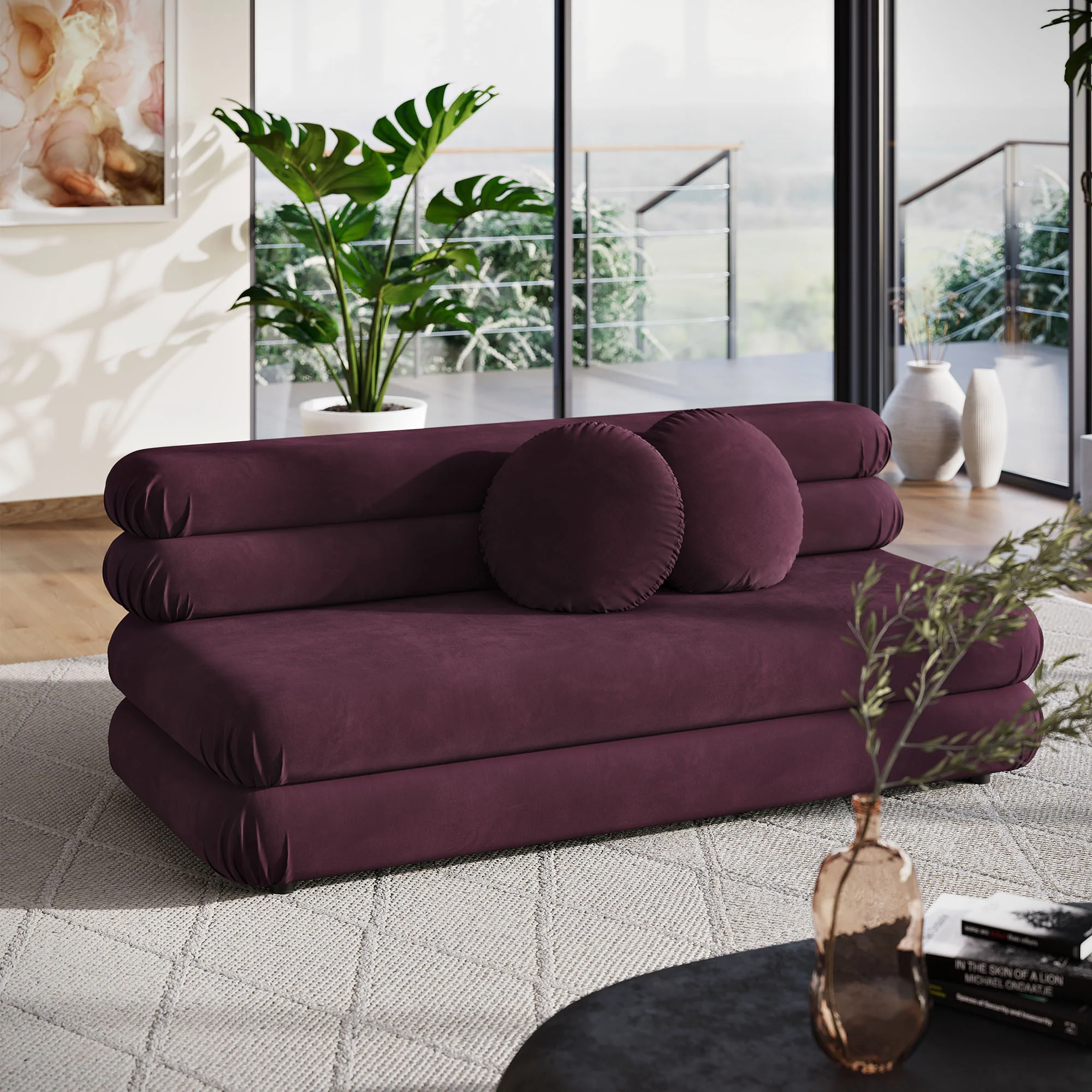 Jubilee Modular Performance Velvet Armless Loveseat by Modway - Image 22