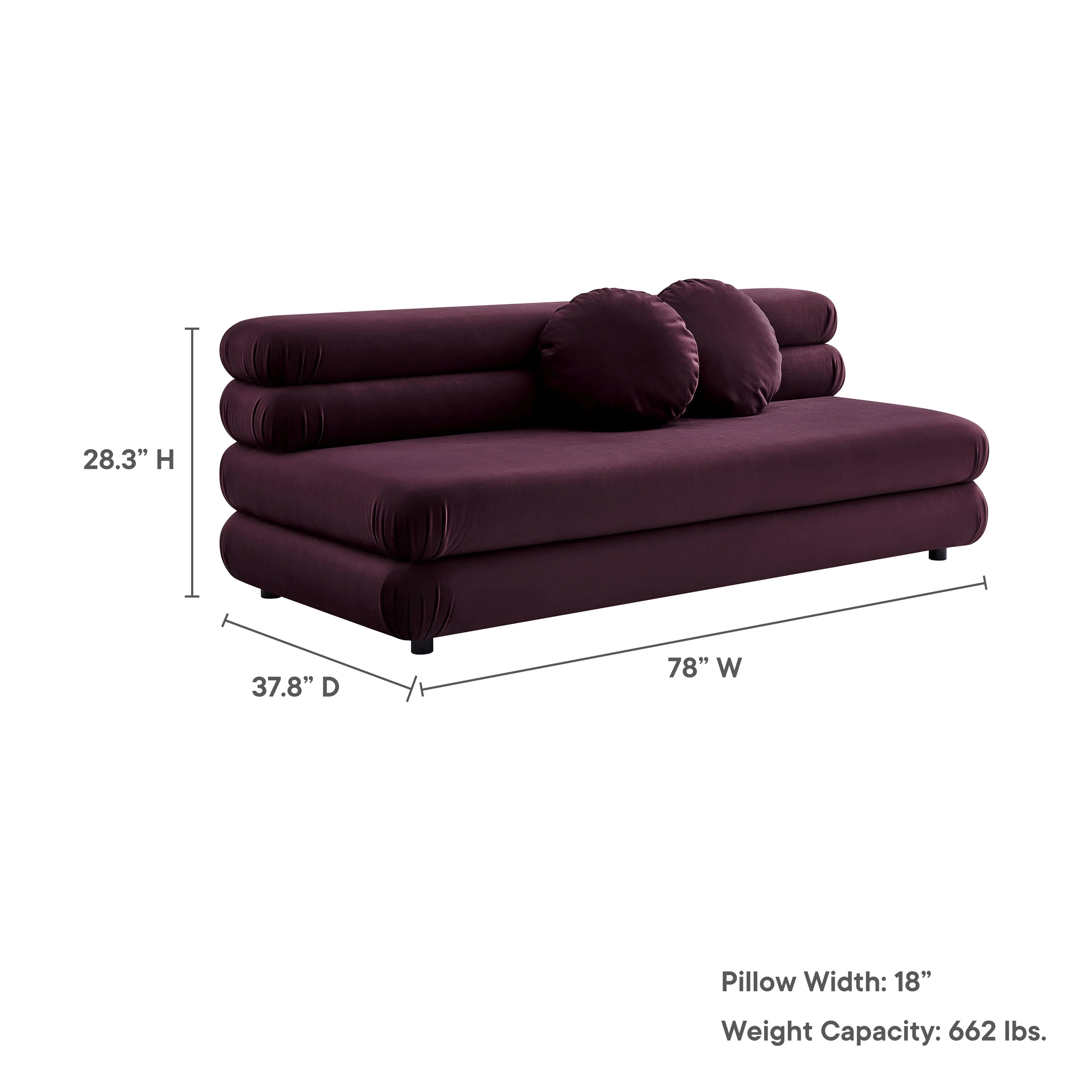 Jubilee Modular Performance Velvet Armless Loveseat by Modway - Image 24