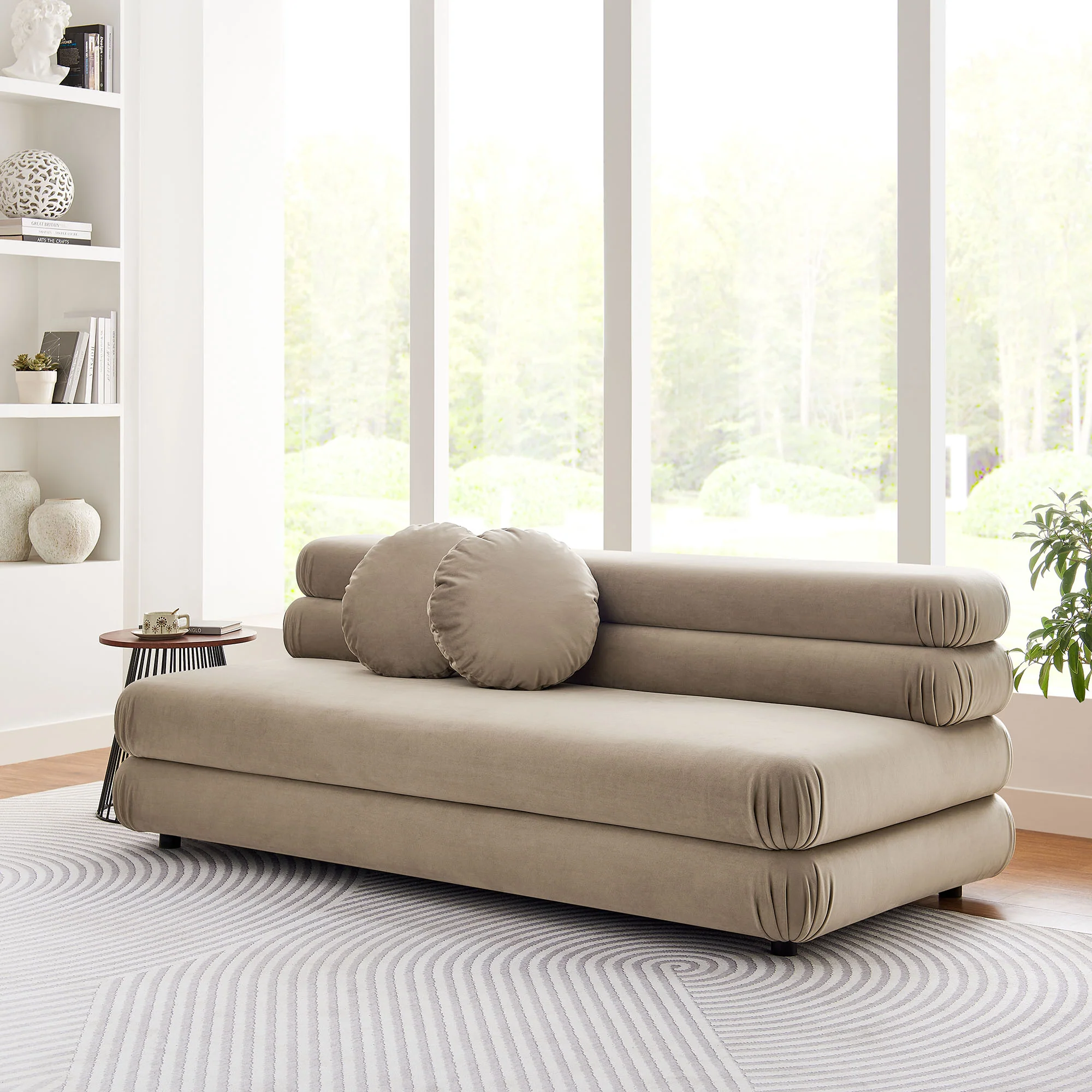 Jubilee Modular Performance Velvet Armless Loveseat by Modway - Image 33