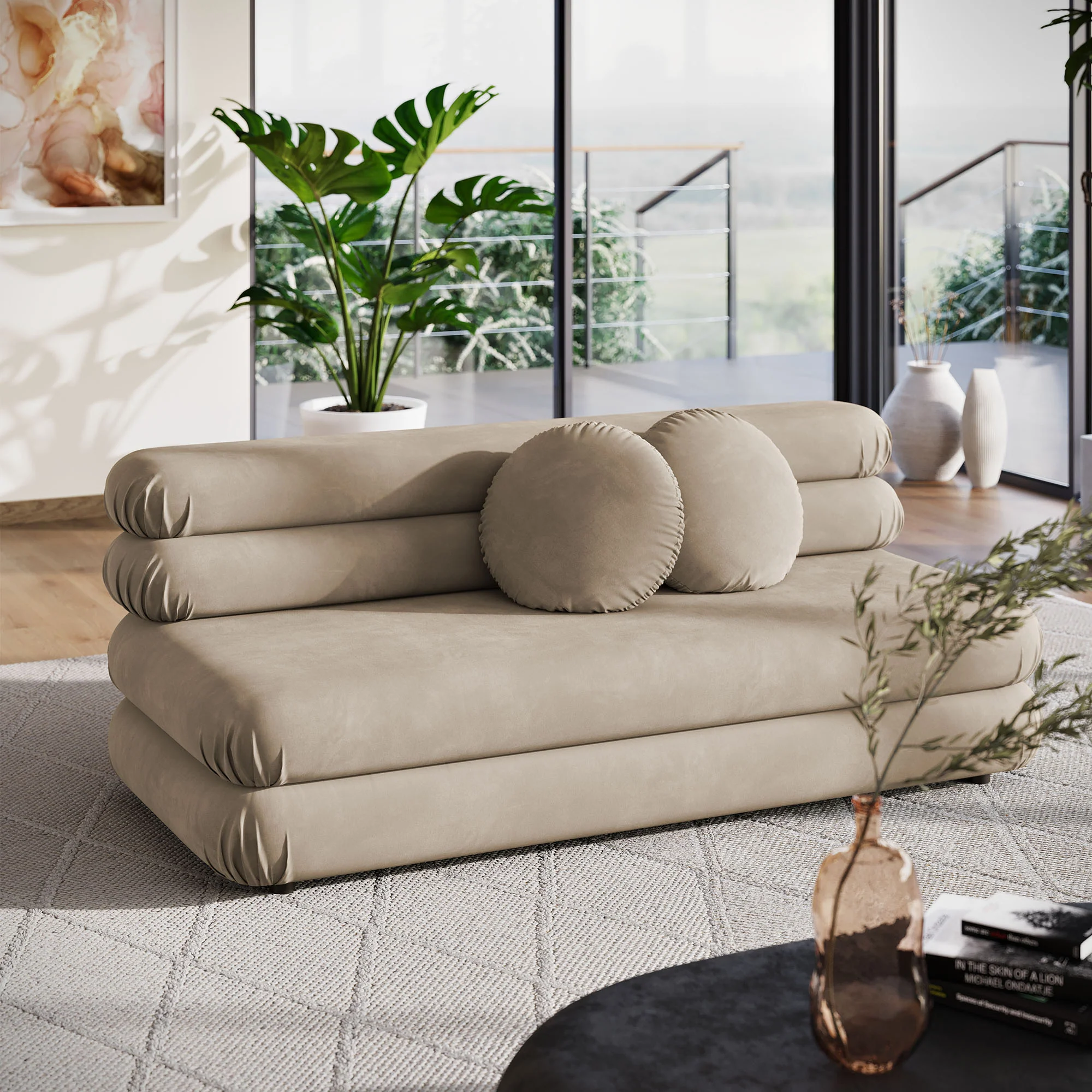 Jubilee Modular Performance Velvet Armless Loveseat by Modway - Image 34