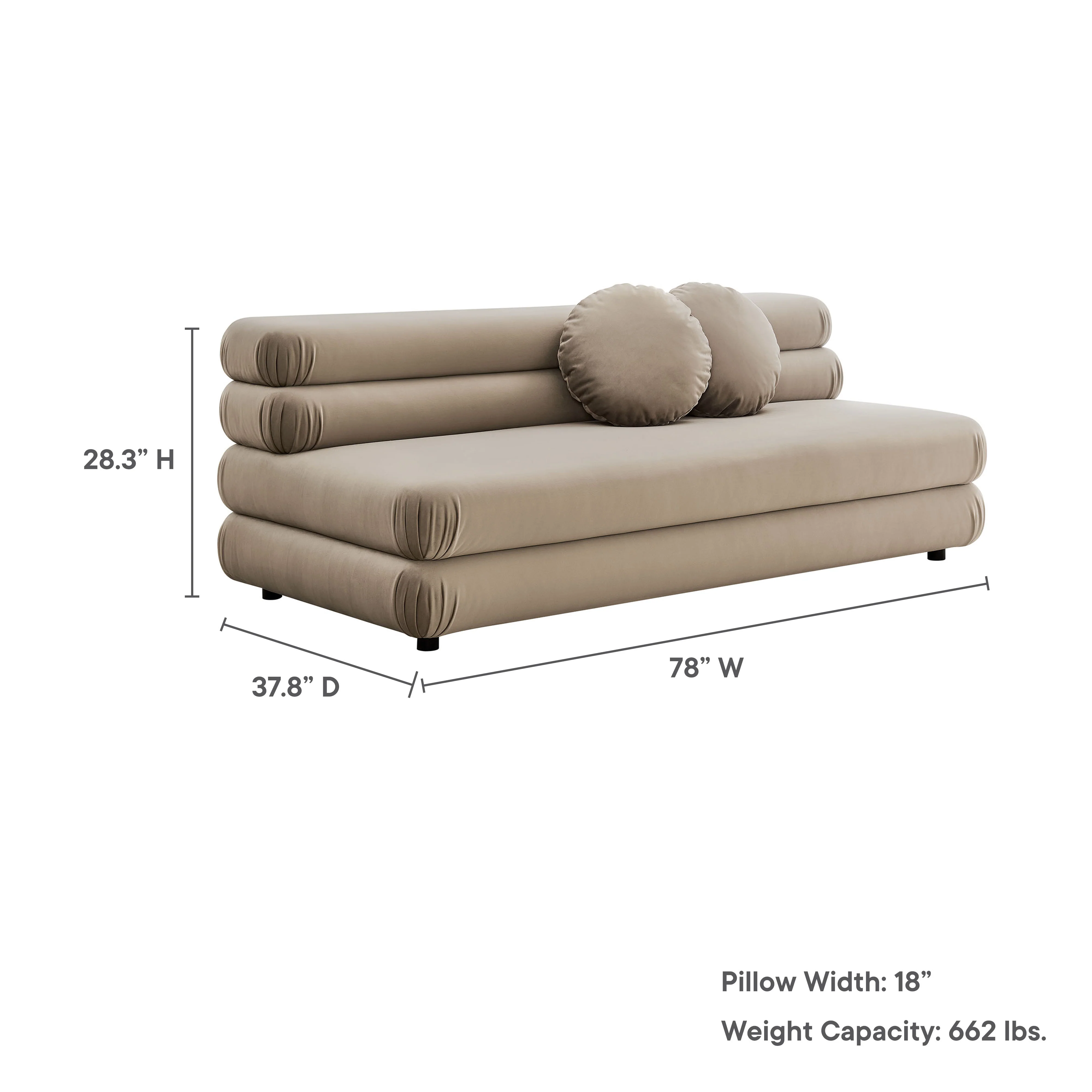 Jubilee Modular Performance Velvet Armless Loveseat by Modway - Image 36