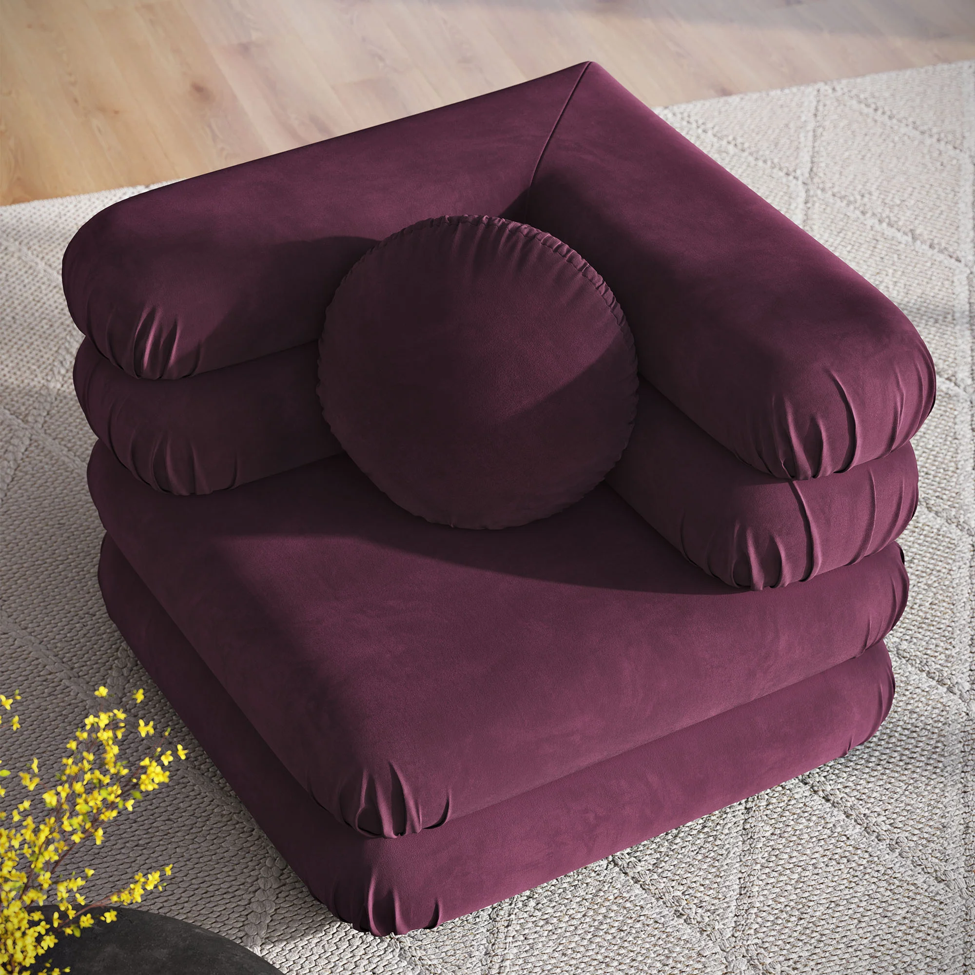 Jubilee Modular Performance Velvet Corner Chair by Modway - Image 17