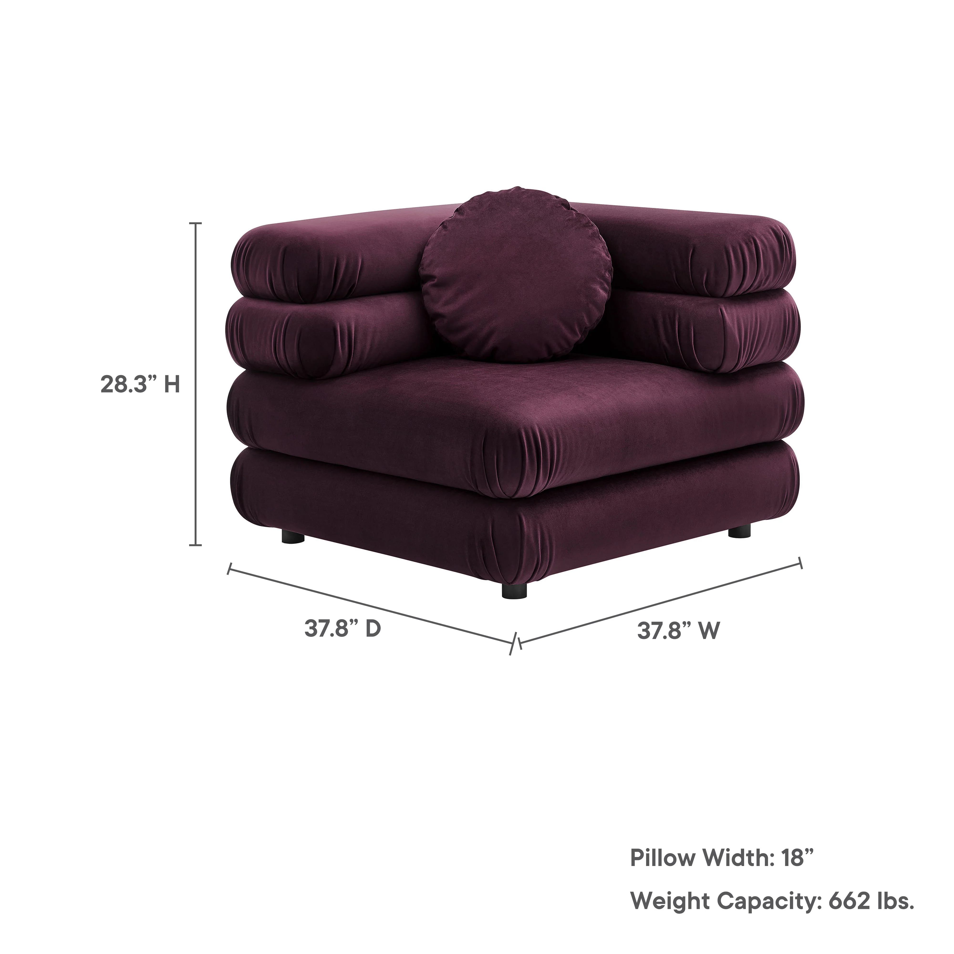 Jubilee Modular Performance Velvet Corner Chair by Modway - Image 20