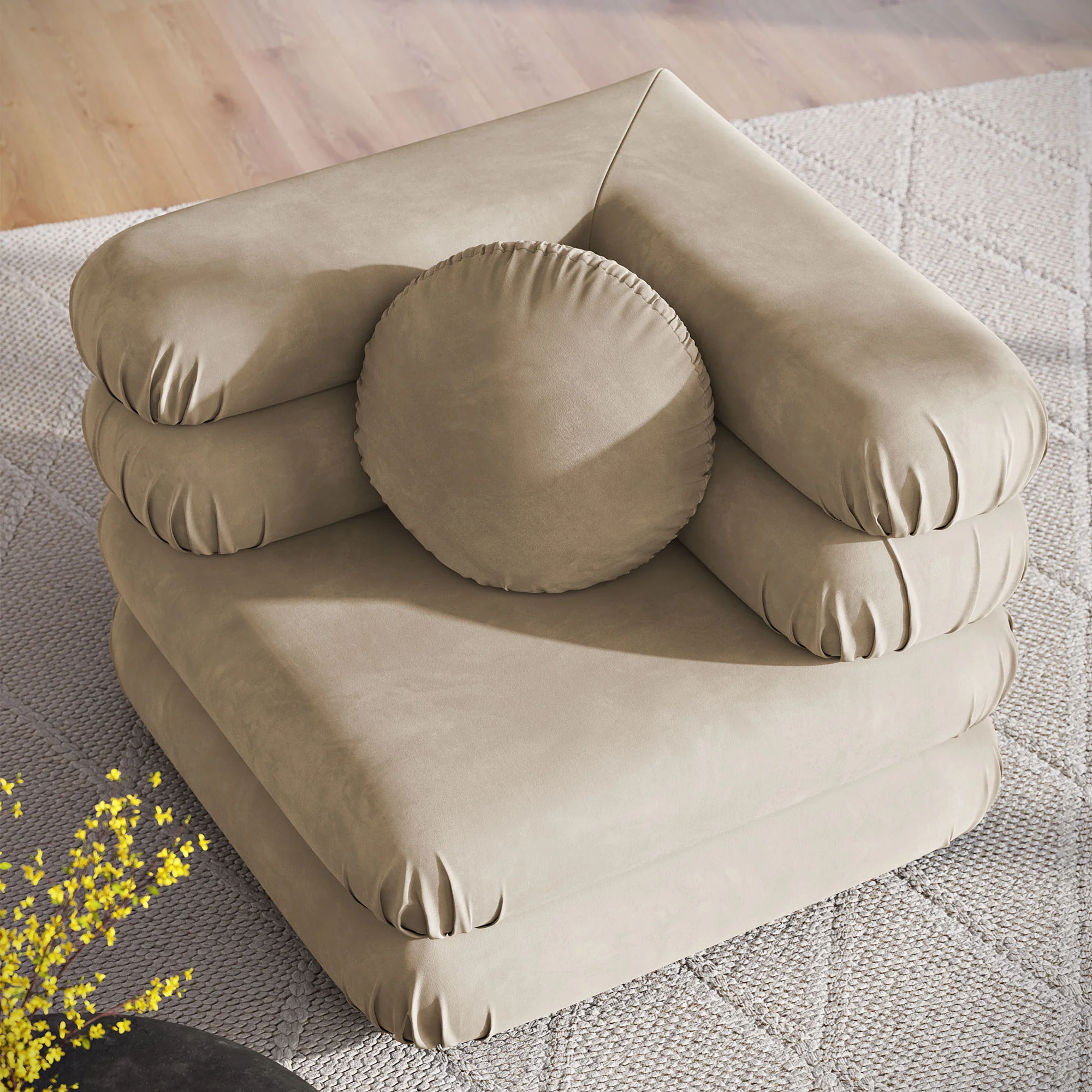 Jubilee Modular Performance Velvet Corner Chair by Modway - Image 27