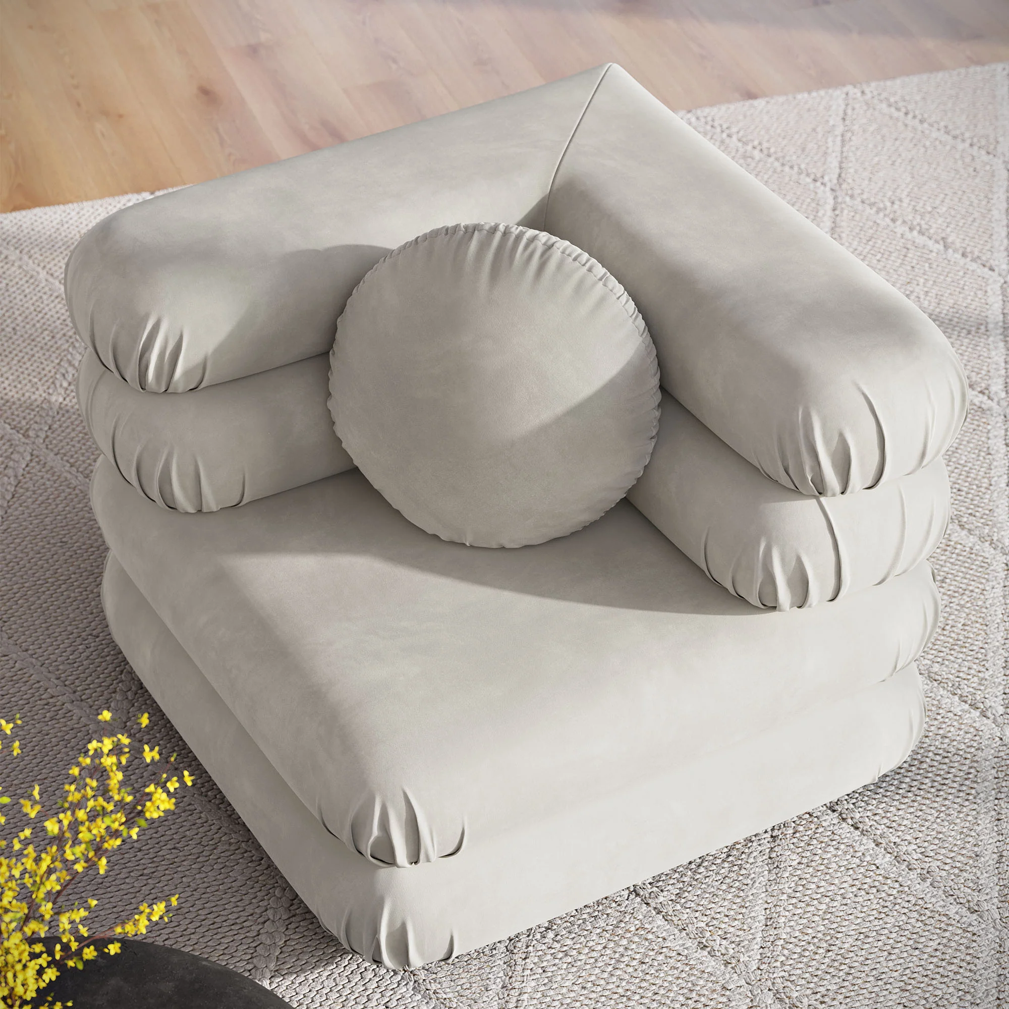 Jubilee Modular Performance Velvet Corner Chair by Modway - Image 7