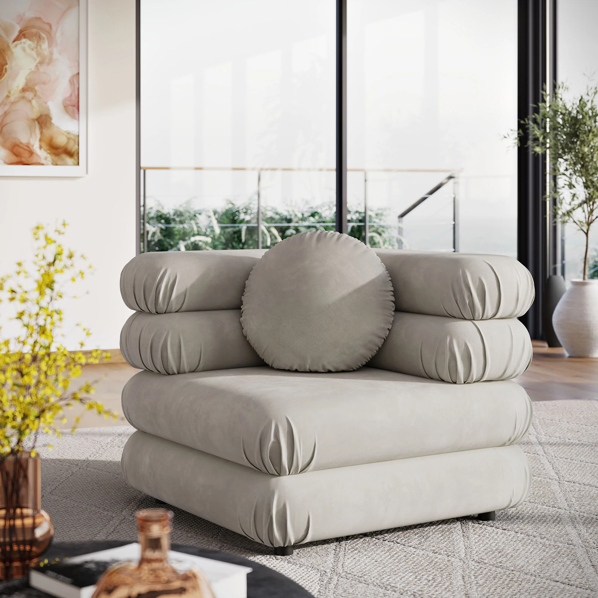 Jubilee Modular Performance Velvet Corner Chair by Modway - Image 8