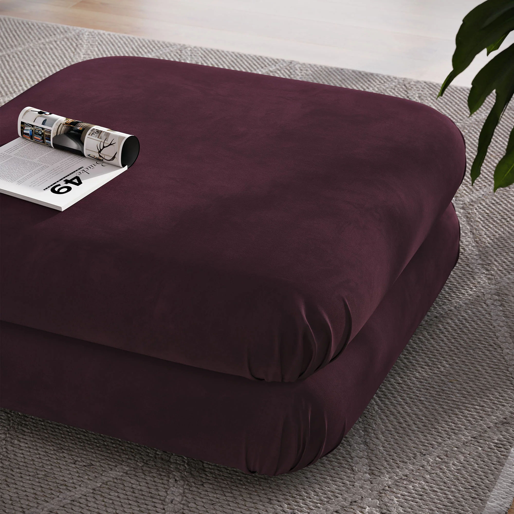 Jubilee Modular Performance Velvet Ottoman by Modway - Image 15