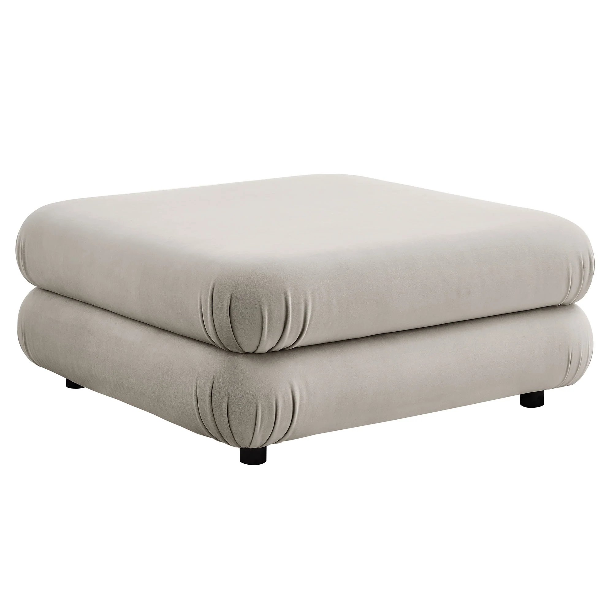 Jubilee Modular Performance Velvet Ottoman by Modway - Image 2