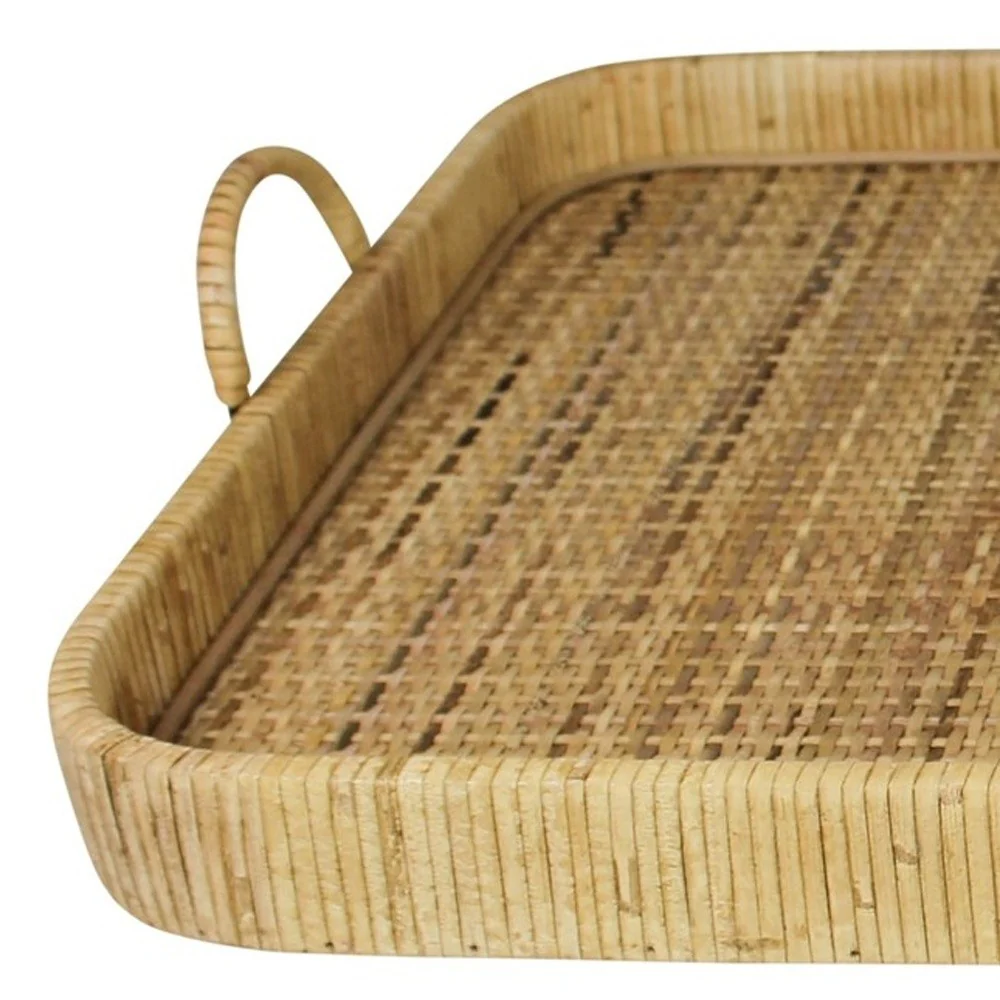 Jumbo Bamboo Rectangular Tray By Homeroots - Image 3
