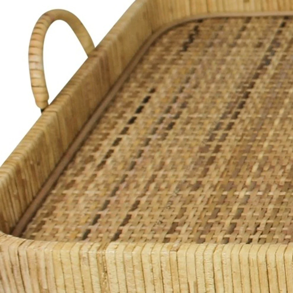 Jumbo Bamboo Rectangular Tray By Homeroots - Image 4
