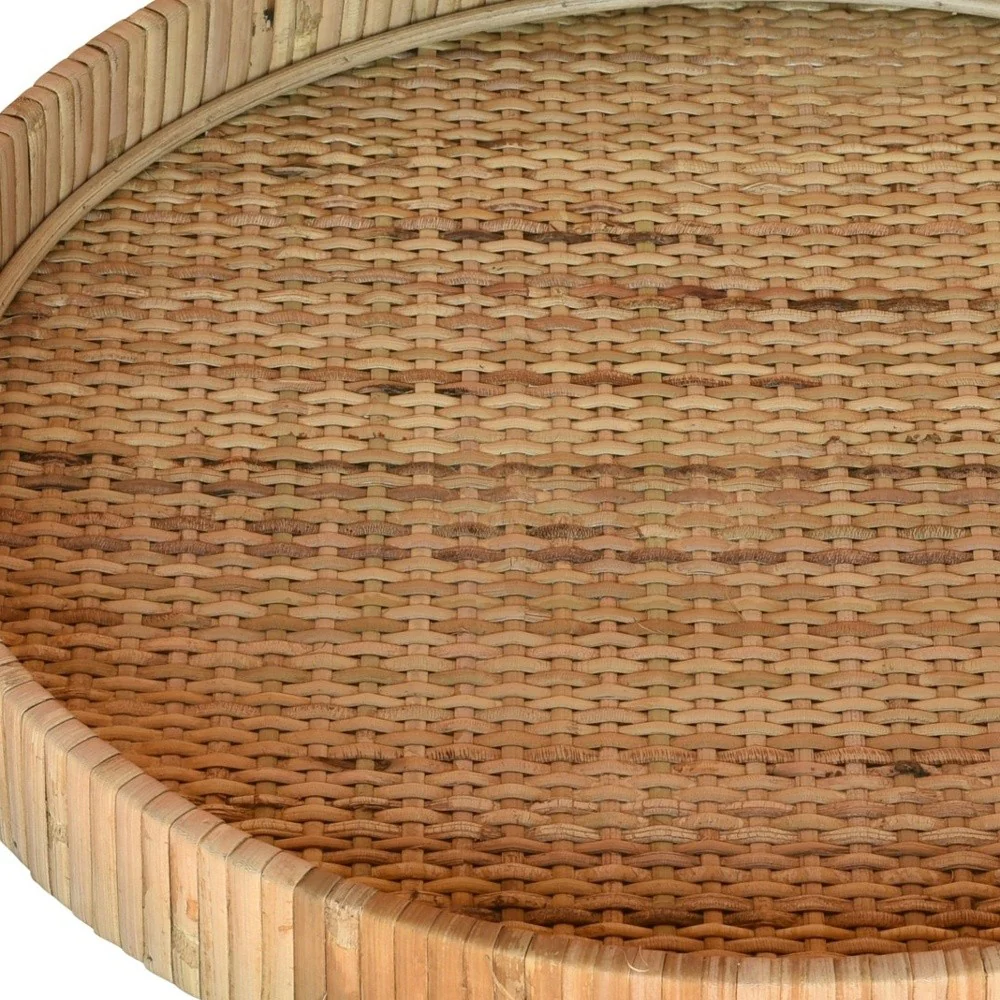 Jumbo Braided Bamboo Round Tray By Homeroots - Image 4