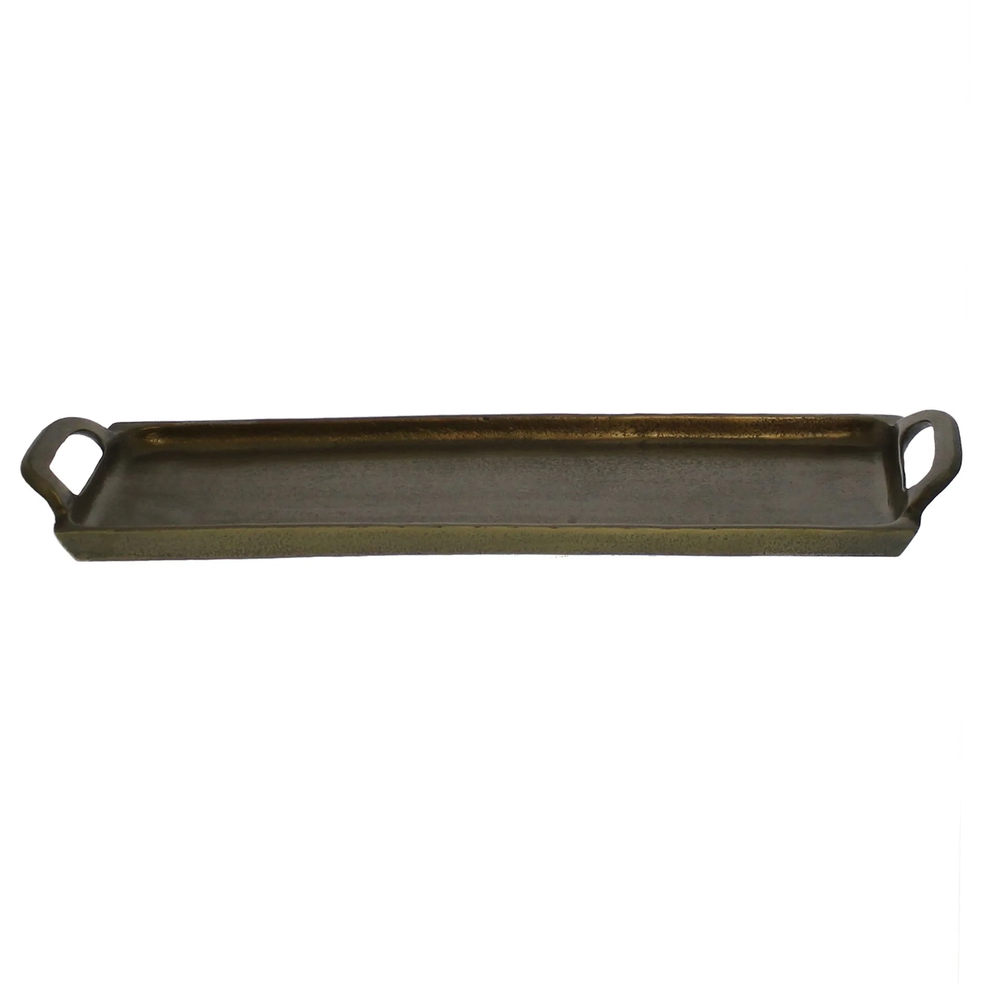 Jumbo Bronze Narrow Rectangular Tray By Homeroots - Image 2