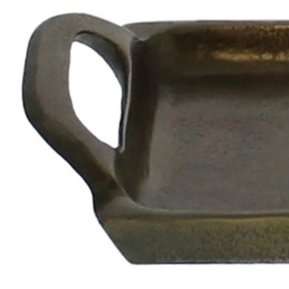 Jumbo Bronze Narrow Rectangular Tray By Homeroots - Image 3