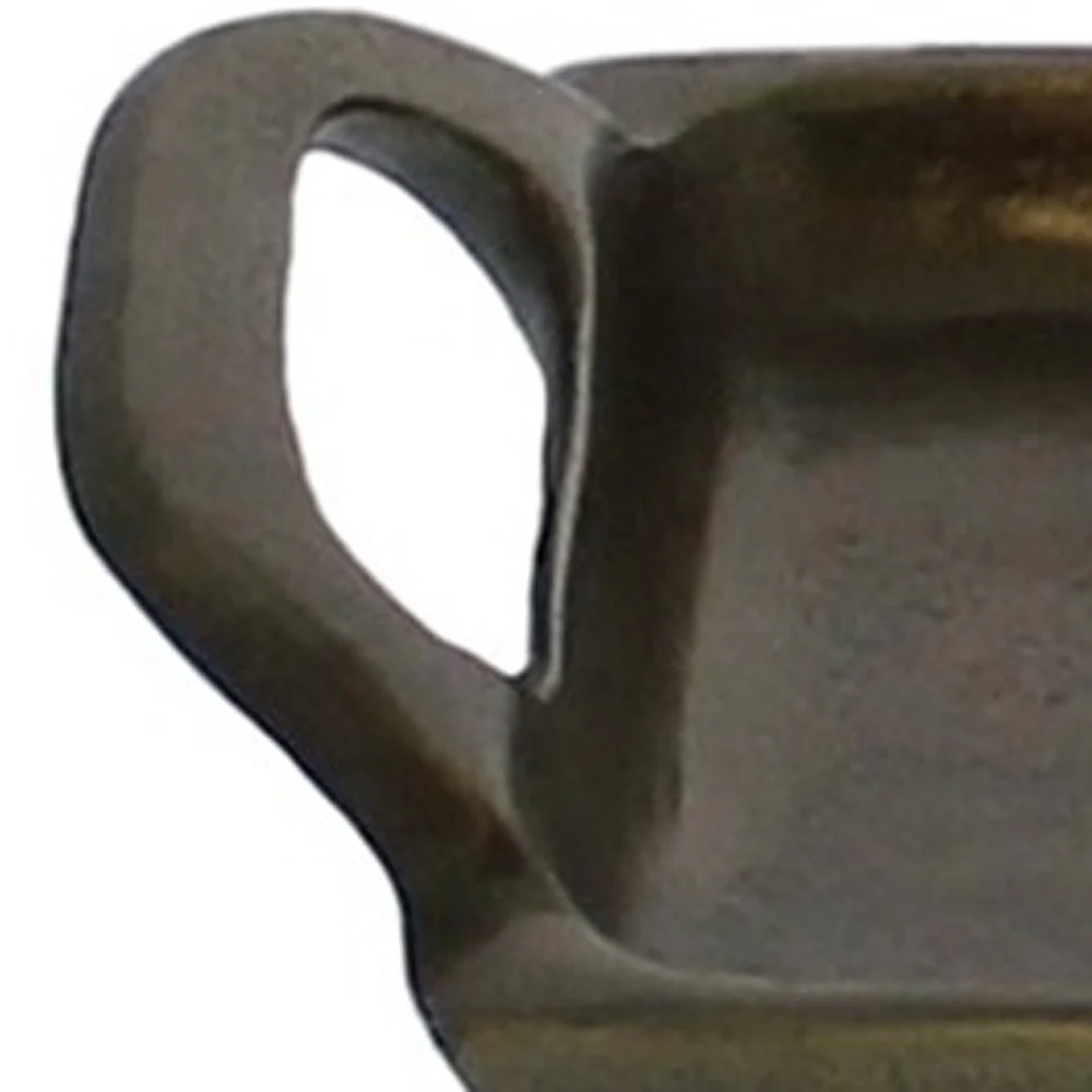 Jumbo Bronze Narrow Rectangular Tray By Homeroots - Image 4