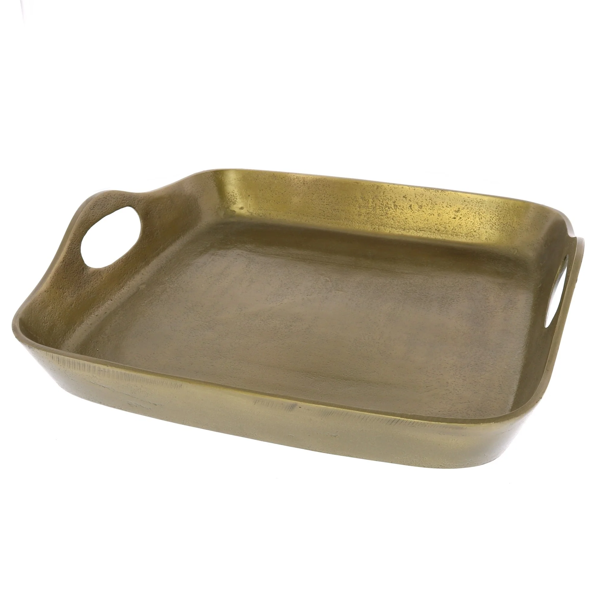Jumbo Gold Cast Iron Serving Tray By Homeroots - Image 2