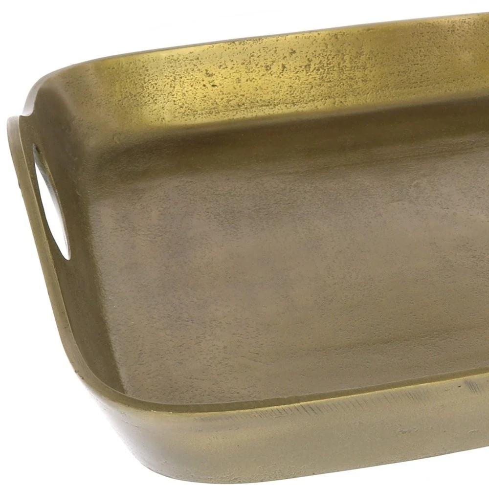 Jumbo Gold Cast Iron Serving Tray By Homeroots - Image 3