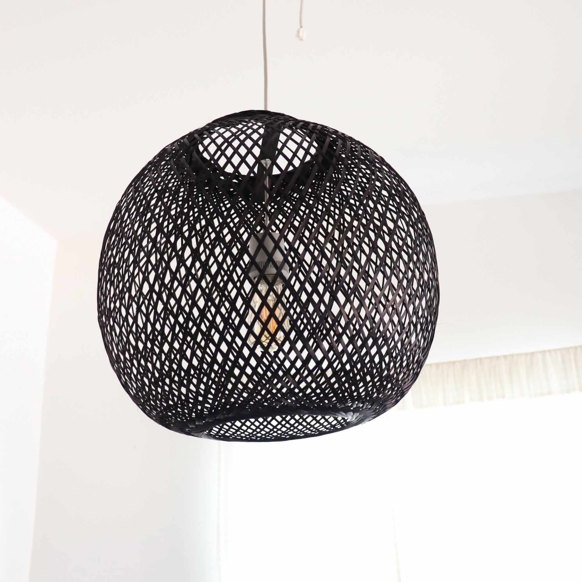 Jundara - Black Bamboo Pendant Light By Thaihome - Image 2