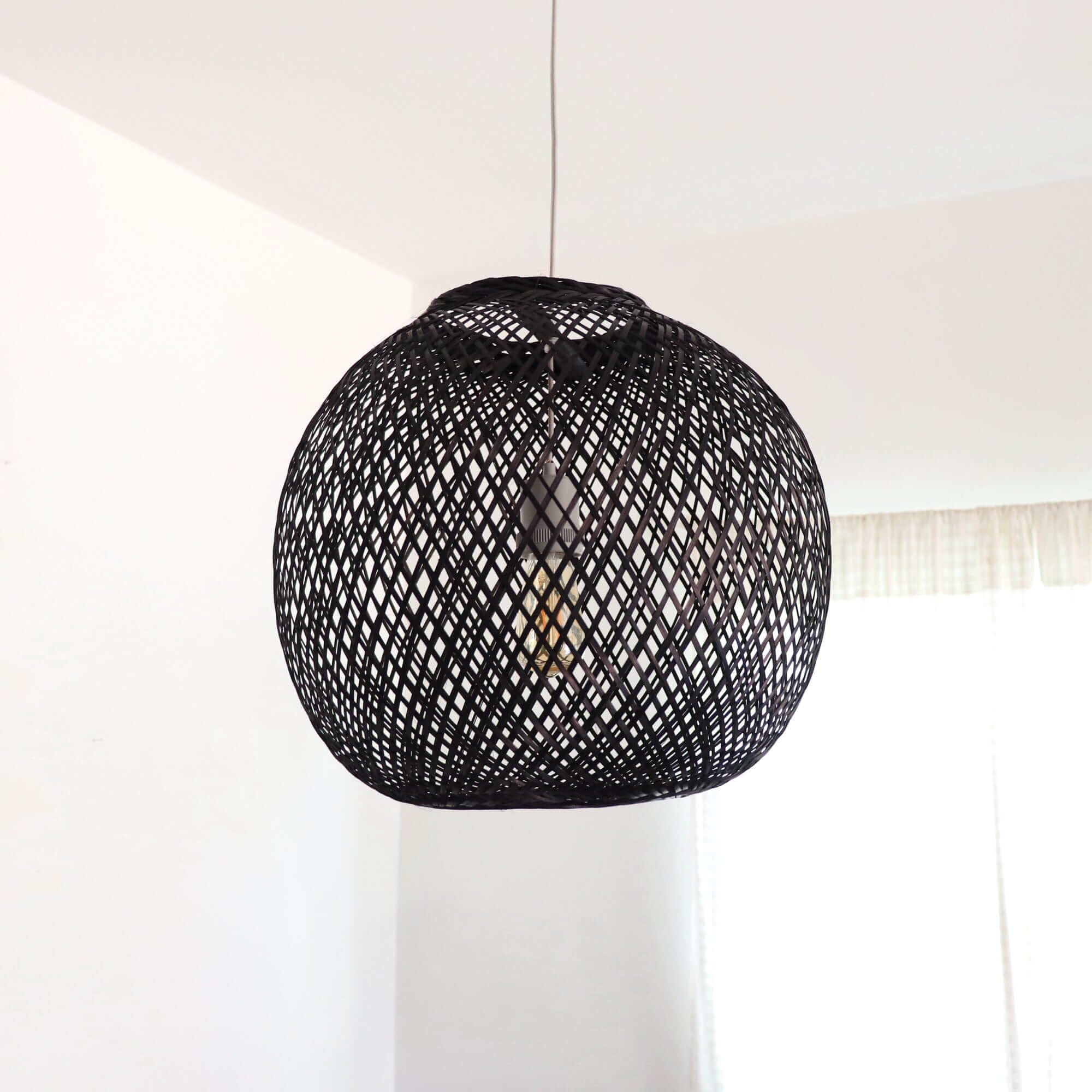 Jundara - Black Bamboo Pendant Light By Thaihome - Image 3