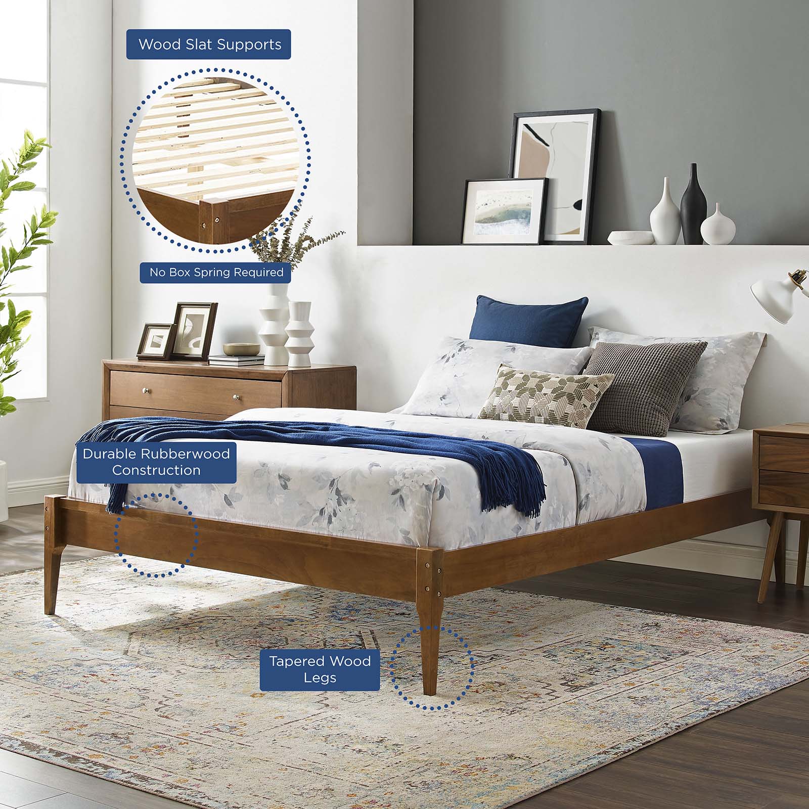 June King Wood Platform Bed Frame By Modway - MOD-6247 - Image 7