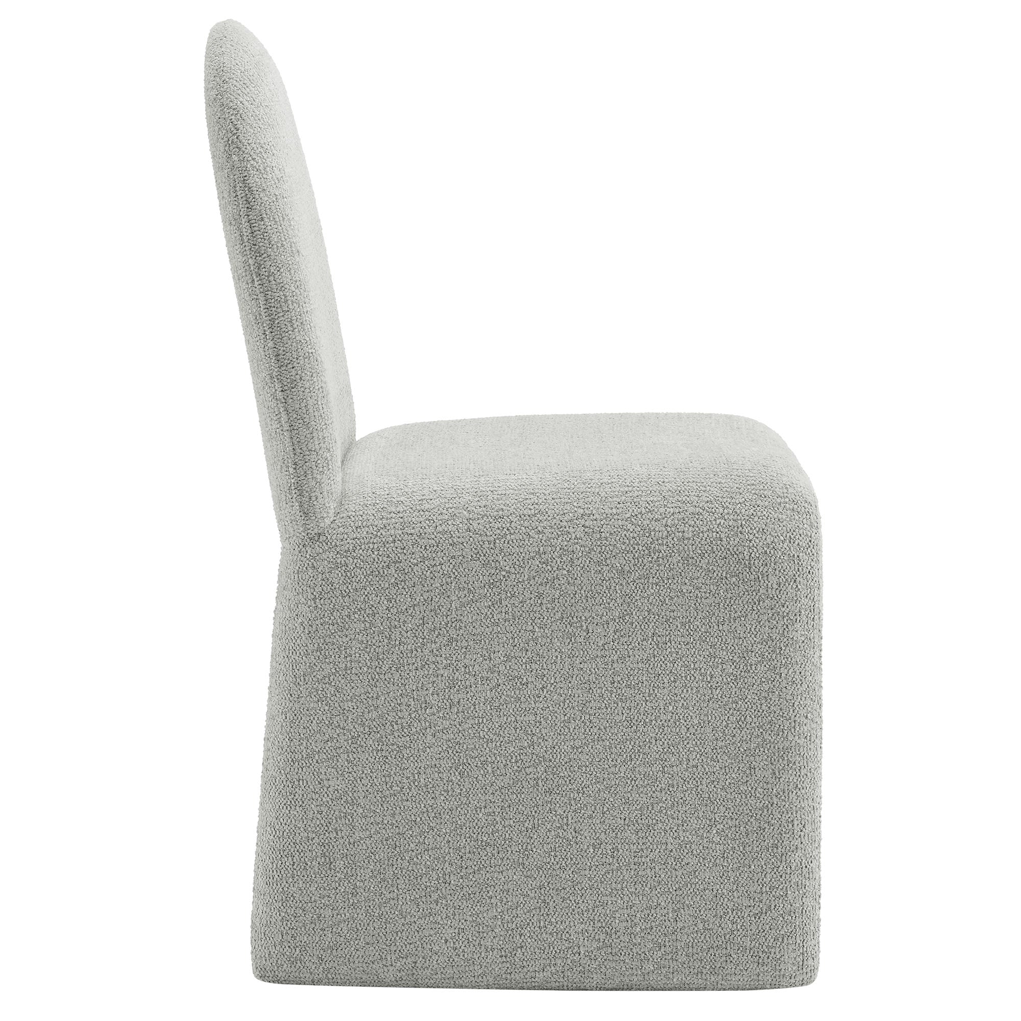 Junia Boucle Upholstered Arch Armless Dining Chair by Modway - Image 12