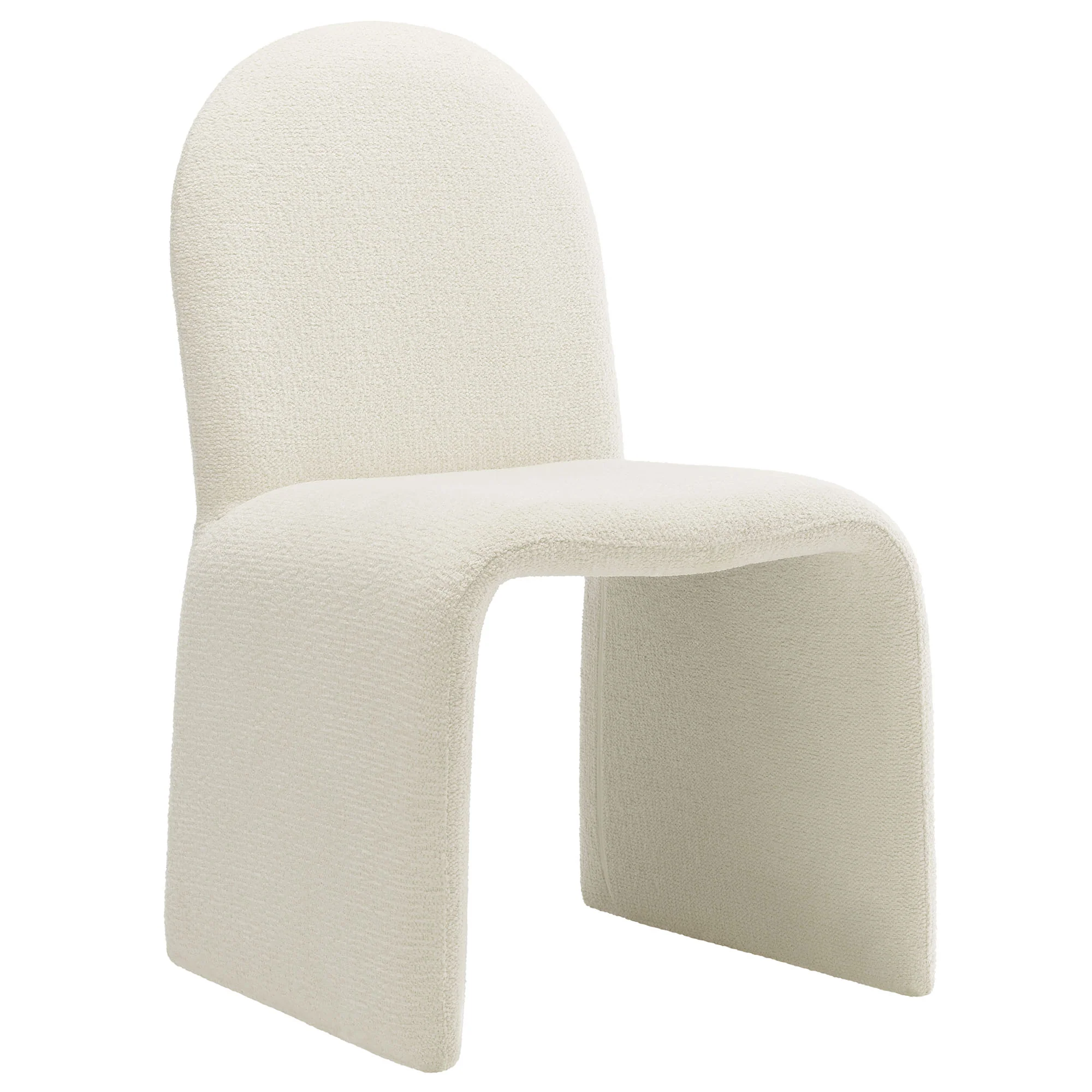 Junia Boucle Upholstered Arch Armless Dining Chair by Modway - Image 2