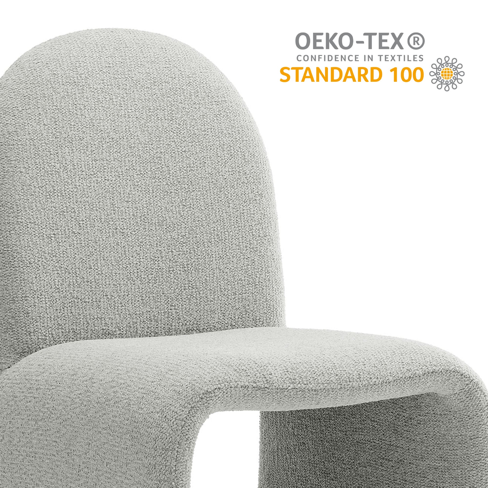Junia Boucle Upholstered Arch Armless Dining Chair by Modway - Image 20