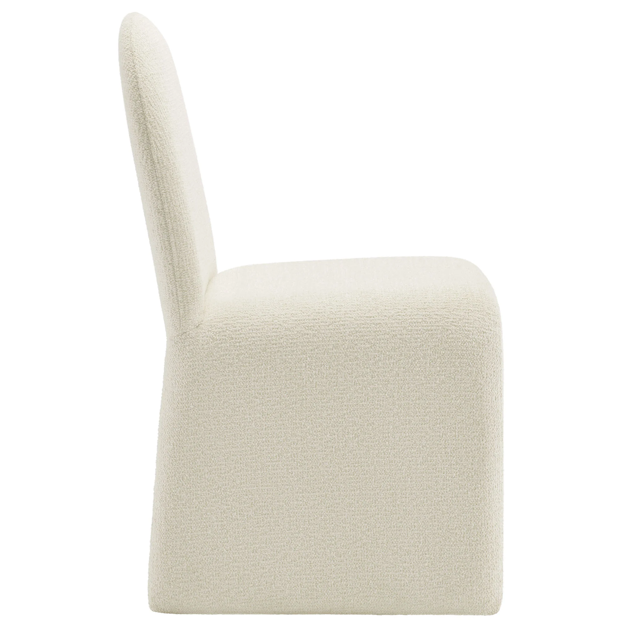 Junia Boucle Upholstered Arch Armless Dining Chair by Modway - Image 3