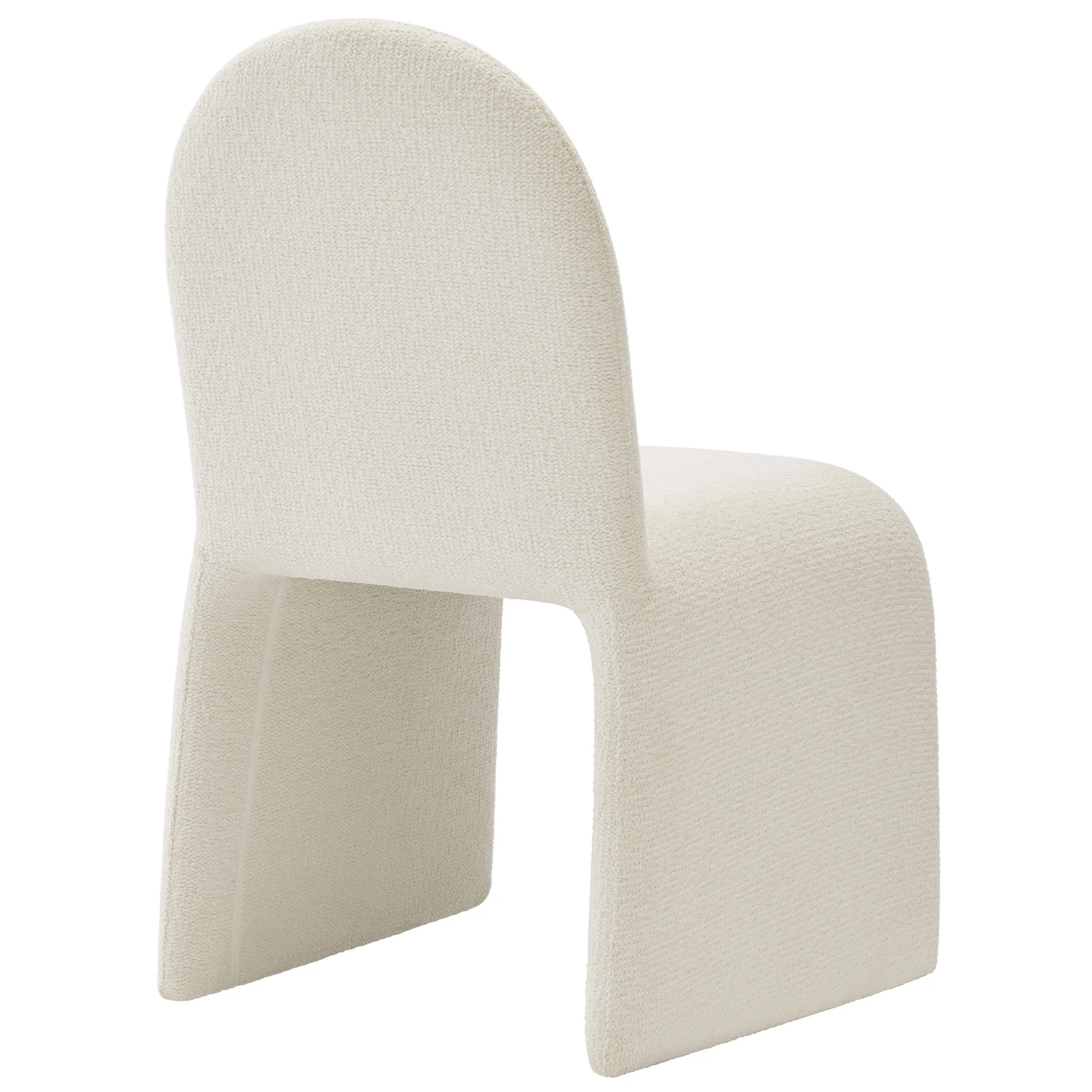 Junia Boucle Upholstered Arch Armless Dining Chair by Modway - Image 4