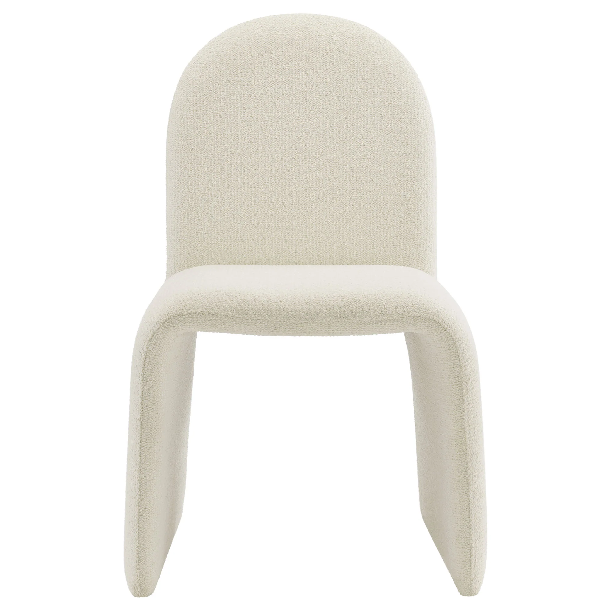 Junia Boucle Upholstered Arch Armless Dining Chair by Modway - Image 5