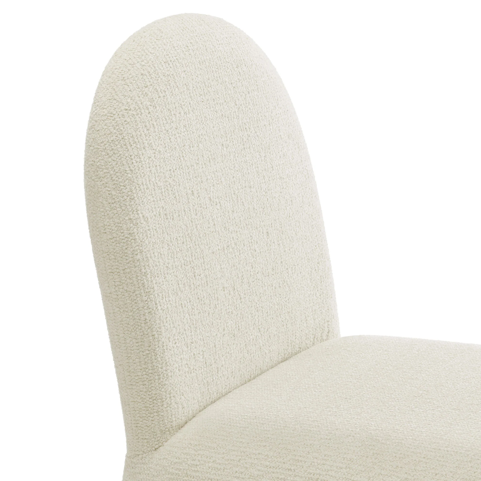 Junia Boucle Upholstered Arch Armless Dining Chair by Modway - Image 6