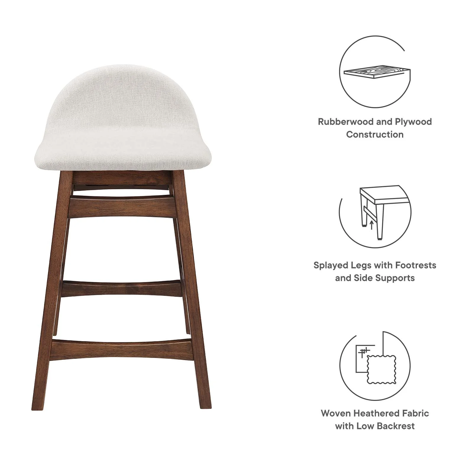 Juno Wood Counter Stool - Set of 2 By Modway - EEI-6555 - Image 16