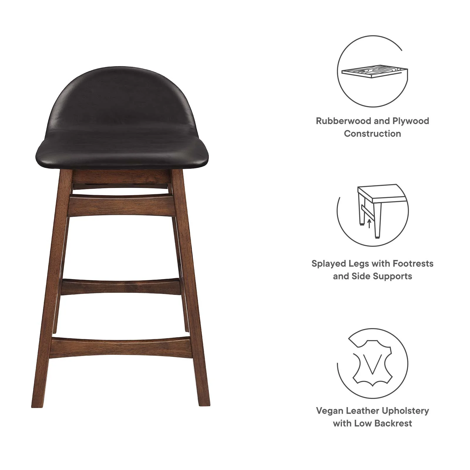 Juno Wood Counter Stool - Set of 2 By Modway - EEI-6556 - Image 7