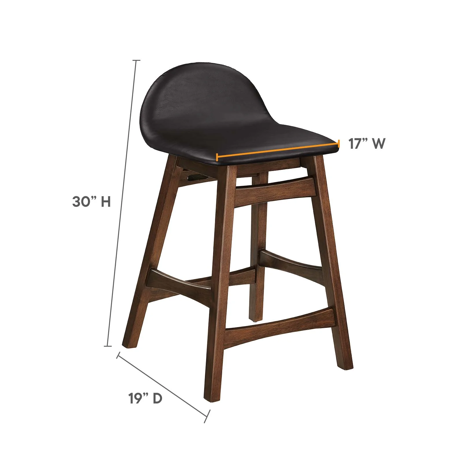 Juno Wood Counter Stool - Set of 2 By Modway - EEI-6556 - Image 8