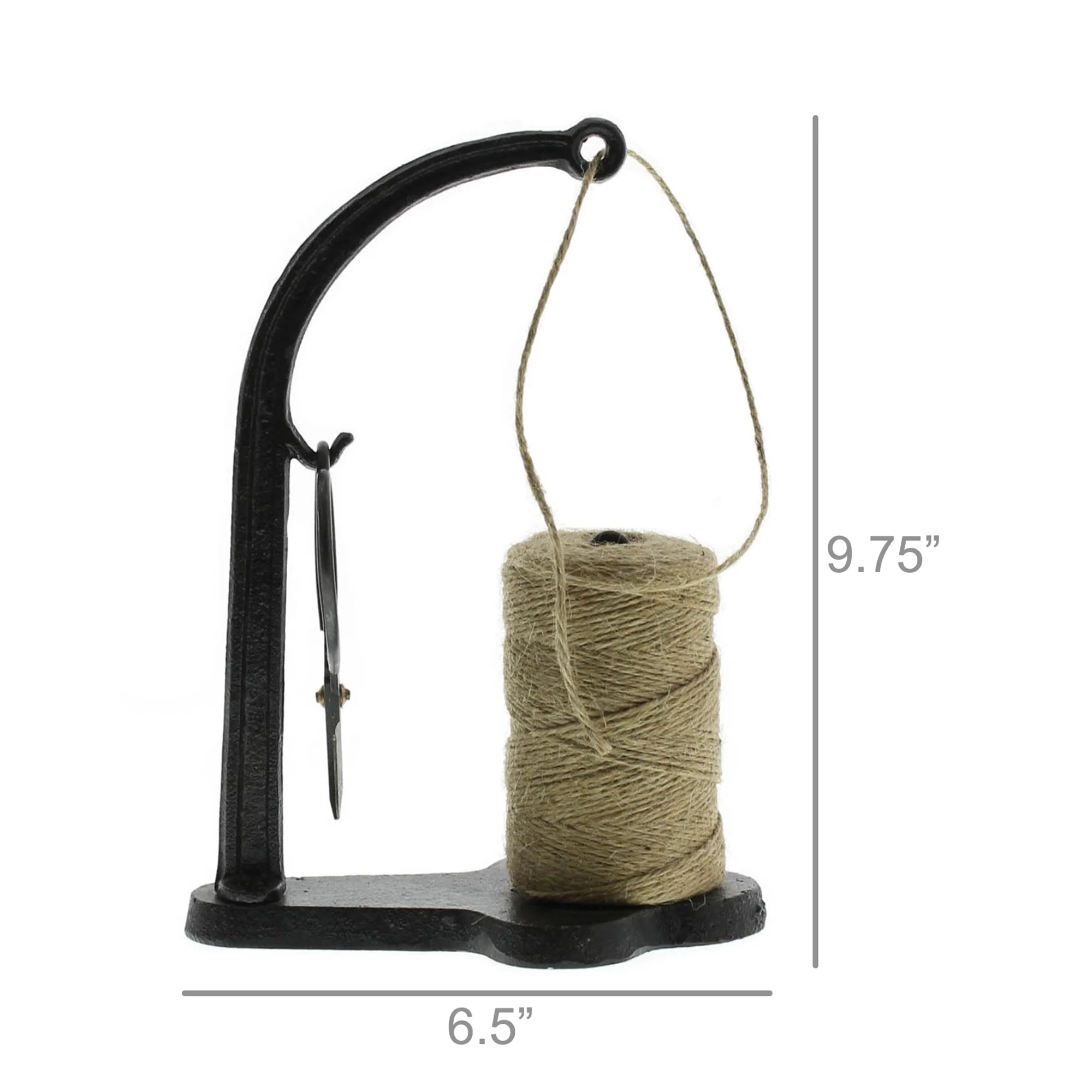 Jute Dispenser - Cast Iron - Antique Black Set Of 2 By HomArt - Image 4