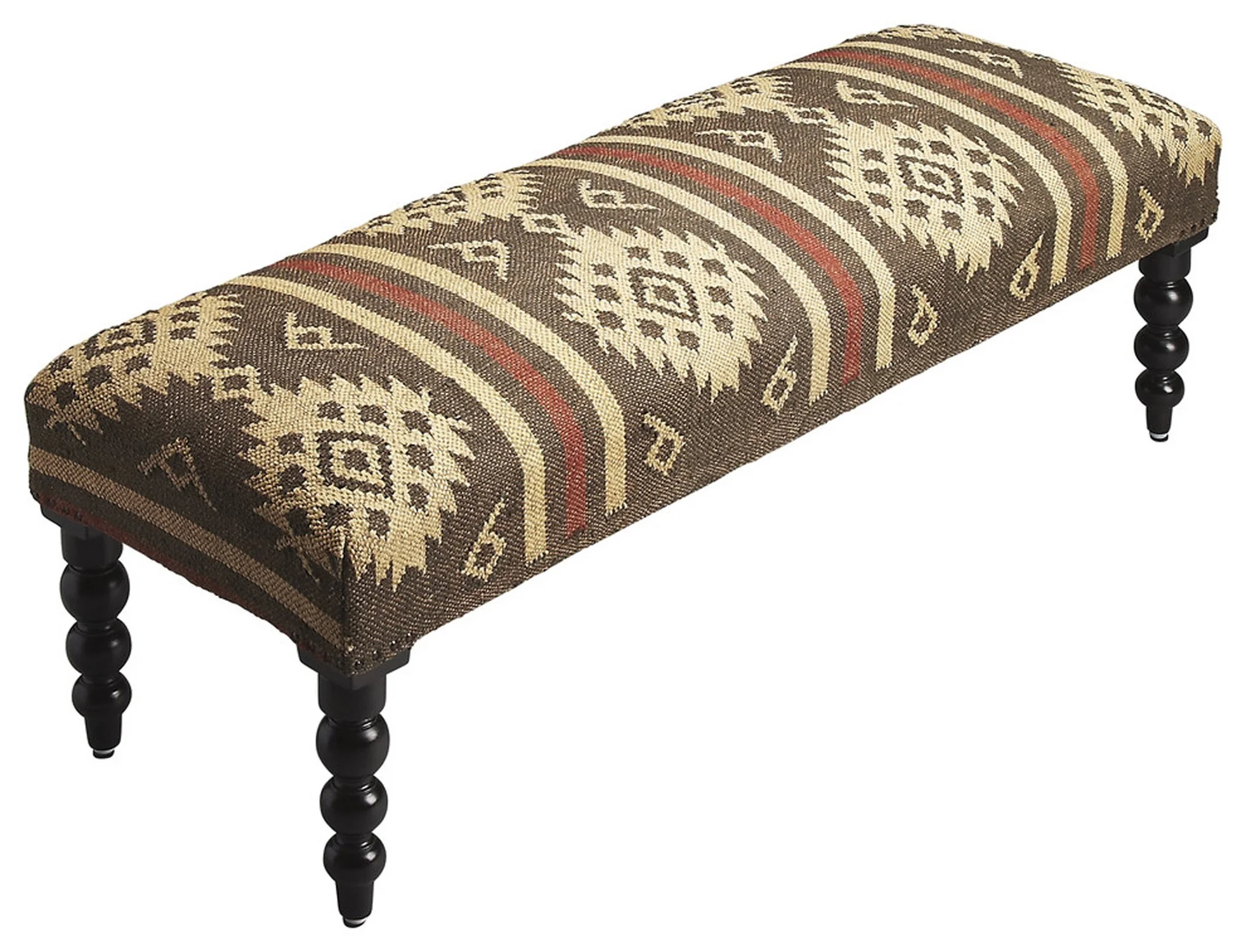 Jute Upholstered Bench By Homeroots - Image 2