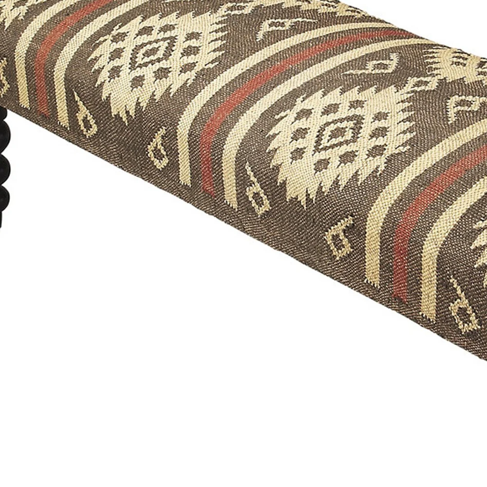 Jute Upholstered Bench By Homeroots - Image 4