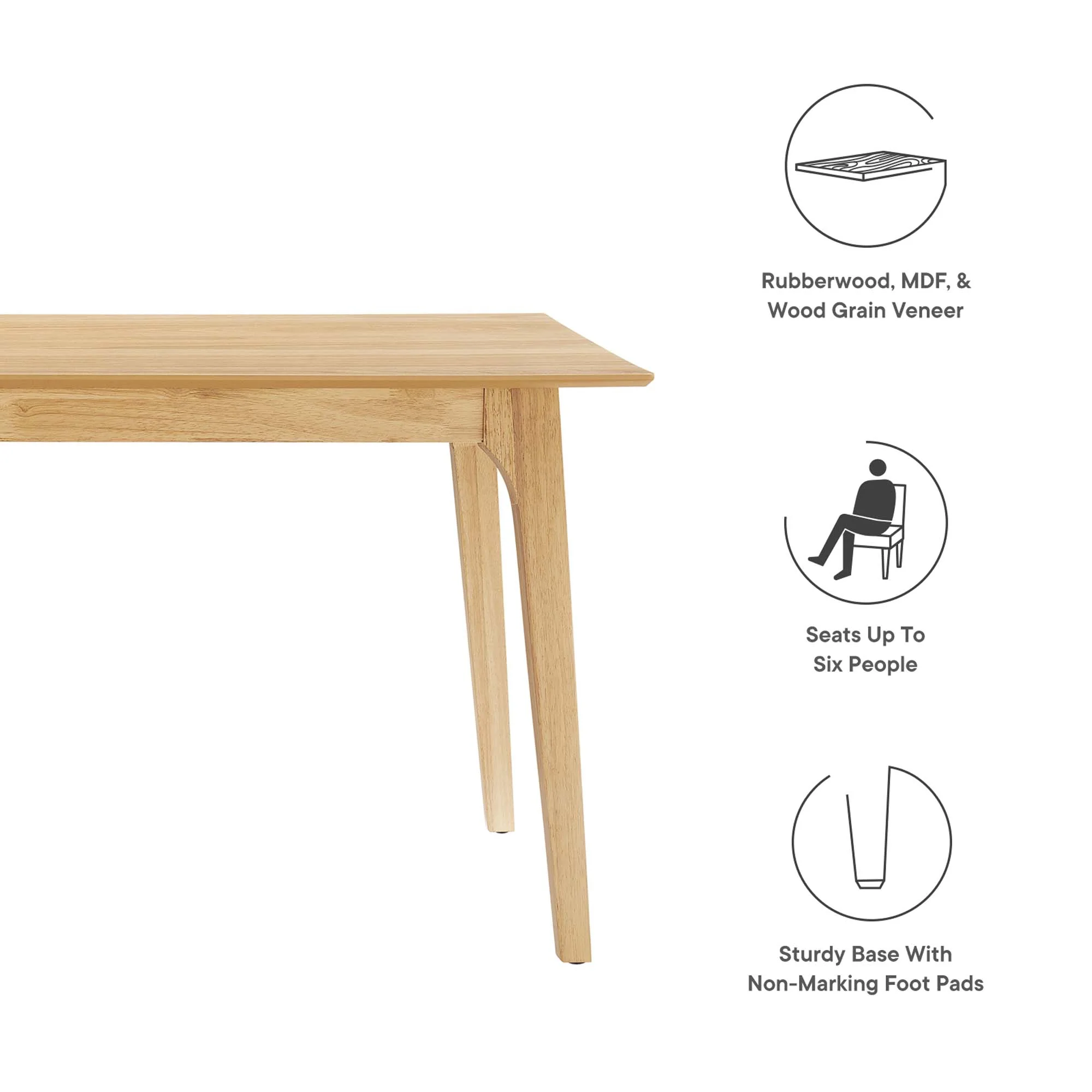 Juxtapose 63Ó Rectangle Dining Table by Modway - Image 6